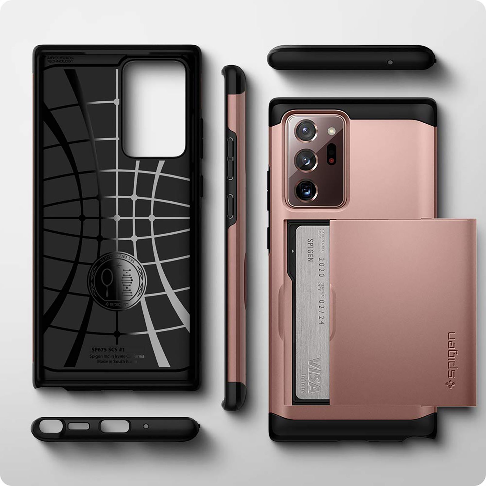 spigen Slim Armor CS TPU & PC Back Case For Galaxy Note 20 Ultra 5G (Air Cushion Technology, ACS01573, Bronze) spigen Slim Armor CS TPU & PC Back Case For Galaxy Note 20 Ultra 5G (Air Cushion Technology, ACS01573, Bronze)_15