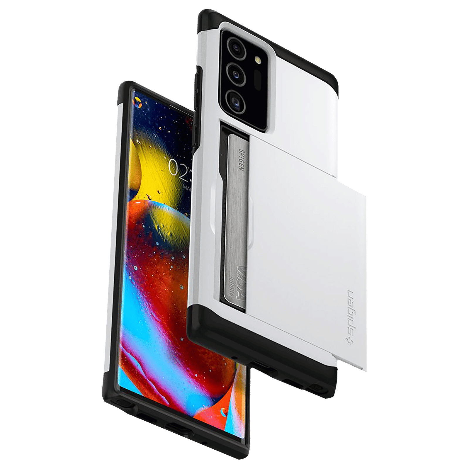 spigen Slim Armor CS TPU & Polycarbonate Back Cover for SAMSUNG Galaxy Note 20 Ultra (Wireless Charging Compatible, White)_12