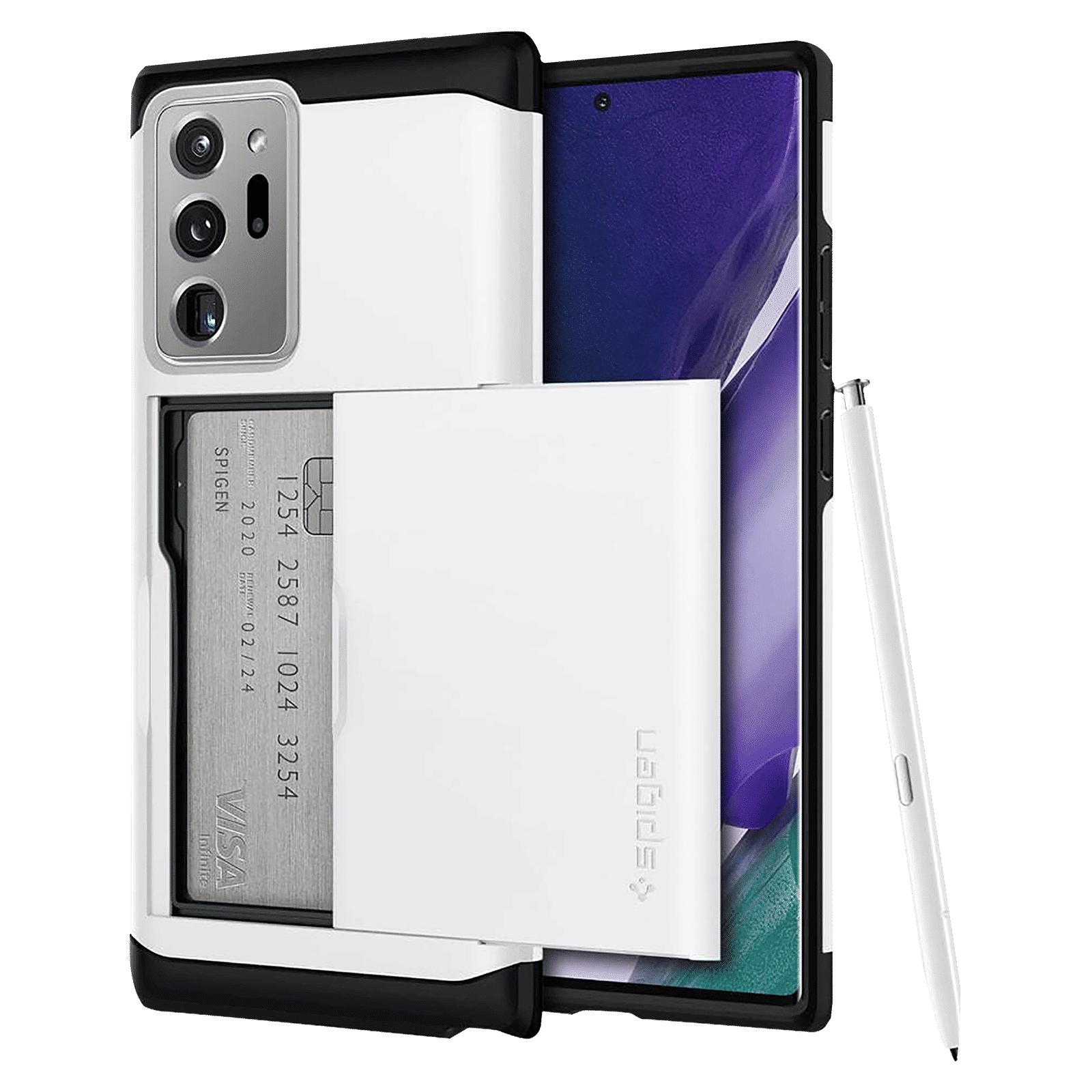 spigen Slim Armor CS TPU & Polycarbonate Back Cover for SAMSUNG Galaxy Note 20 Ultra (Wireless Charging Compatible, White)_13