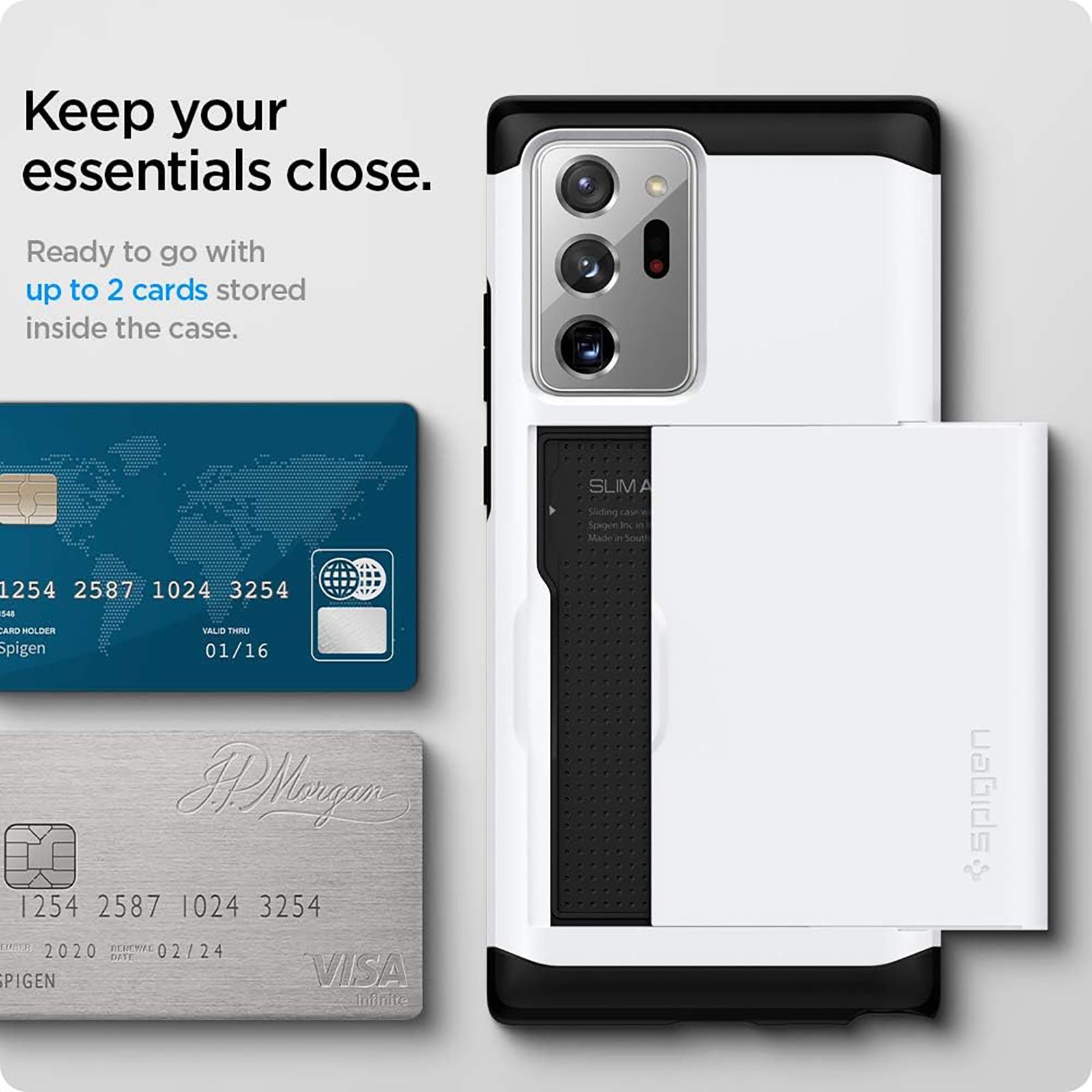 spigen Slim Armor CS TPU & Polycarbonate Back Cover for SAMSUNG Galaxy Note 20 Ultra (Wireless Charging Compatible, White)_14