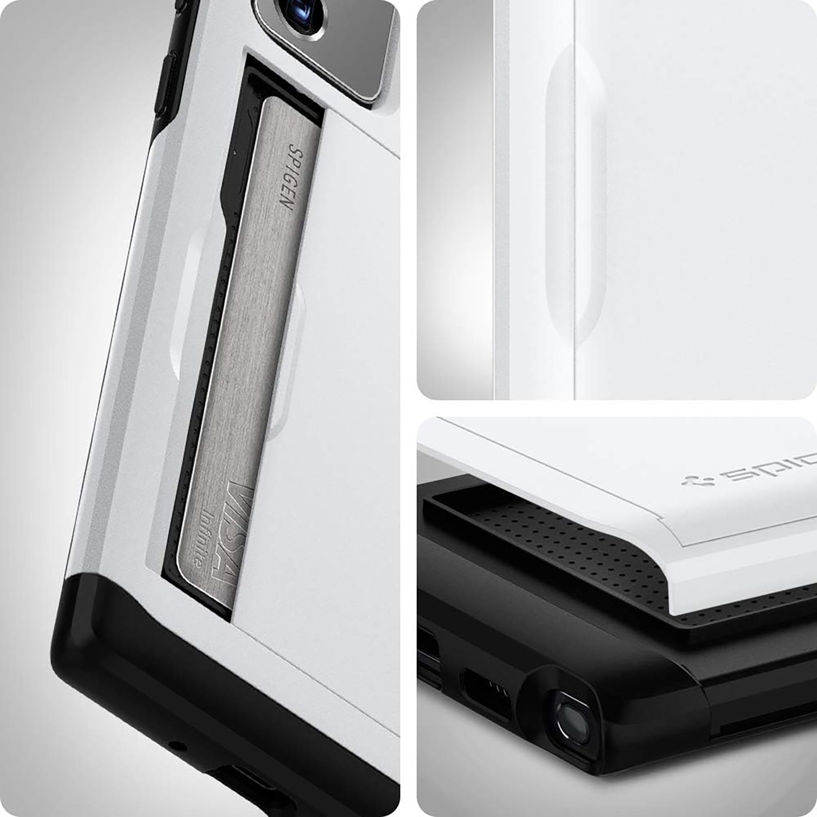 spigen Slim Armor CS TPU & Polycarbonate Back Cover for SAMSUNG Galaxy Note 20 Ultra (Wireless Charging Compatible, White)_16