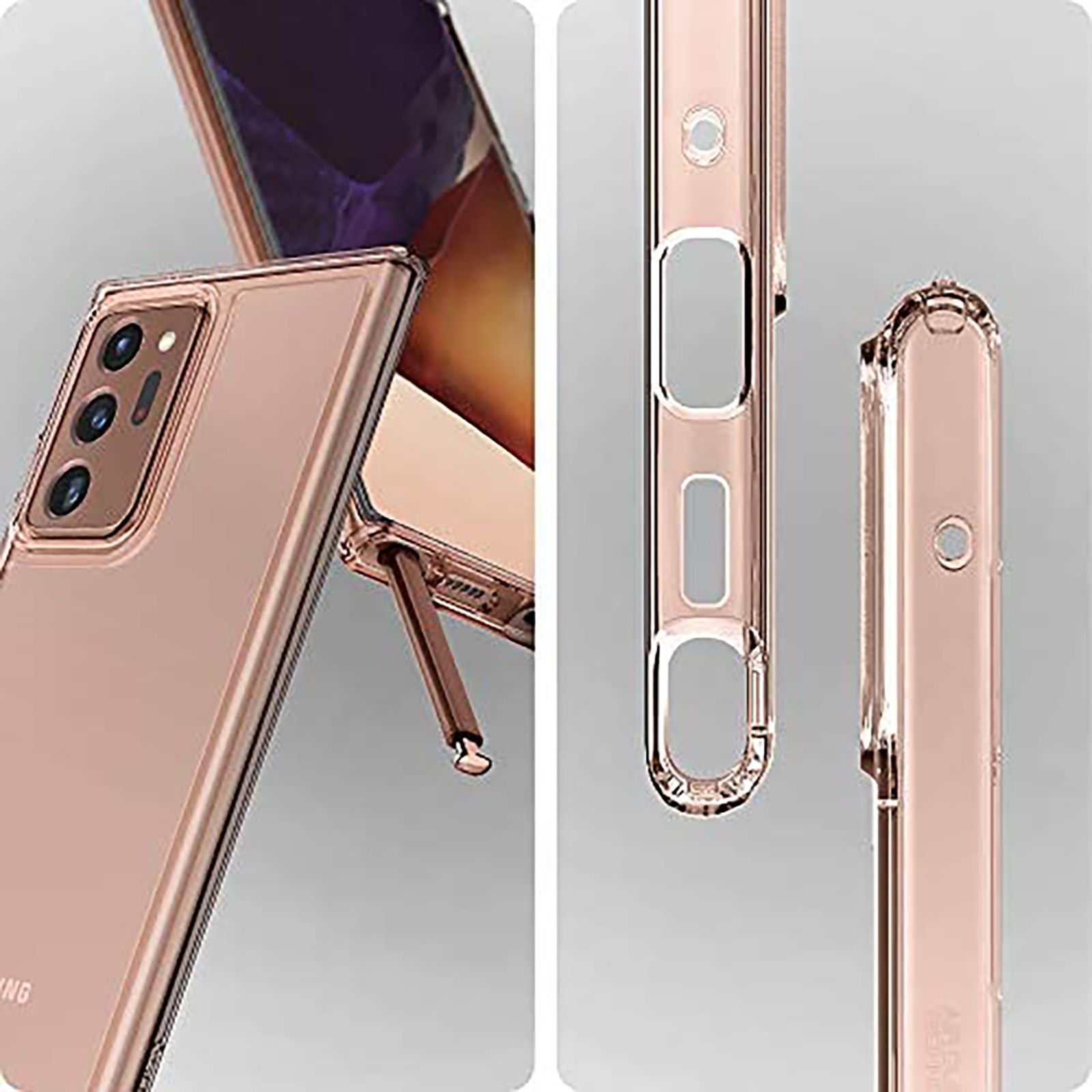 spigen Ultra Hybrid Soft Polycarbonate & TPU Back Cover for SAMSUNG Galaxy Note 20 Ultra (Air Cushion Technology, Bronze)_9
