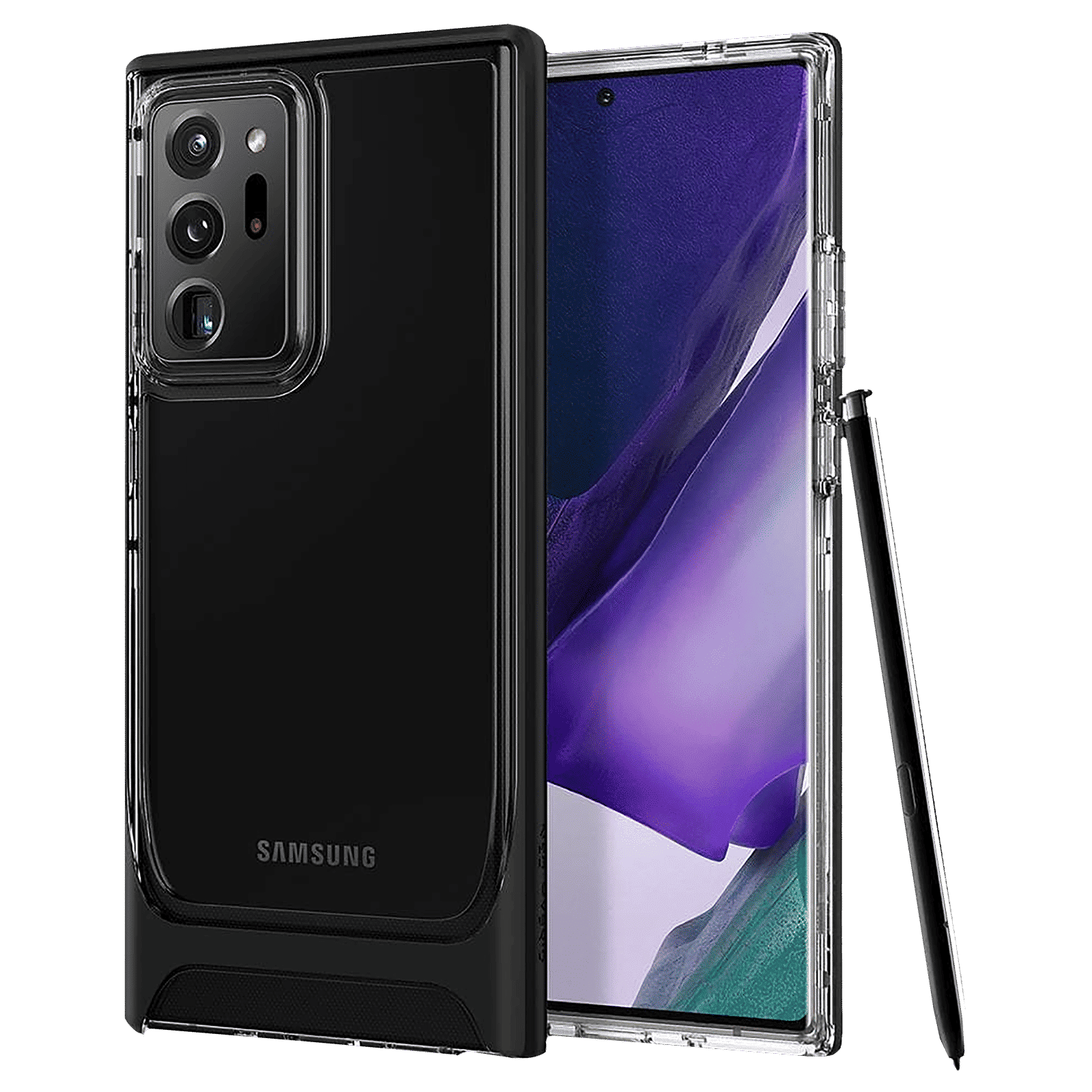 spigen Neo Hybrid Crystal TPU & PC Back Case For Galaxy Note 20 Ultra 5G (Air Cushion Technology, ACS01400, Black)_1
