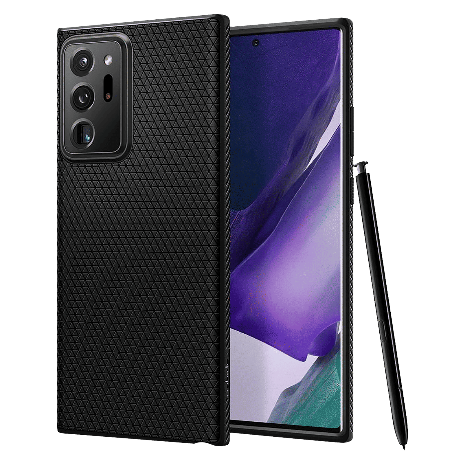 spigen Liquid Air TPU Back Cover for SAMSUNG Galaxy Note 20 Ultra (Supports Wireless Charging, Matte Black)_1