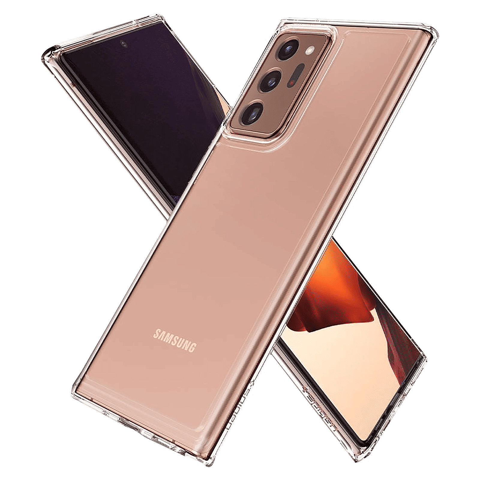 spigen Ultra Hybrid Polycarbonate & TPU Back Cover for SAMSUNG Galaxy Note 20 Ultra (Air Cushion Technology, Crystal Clear)_12