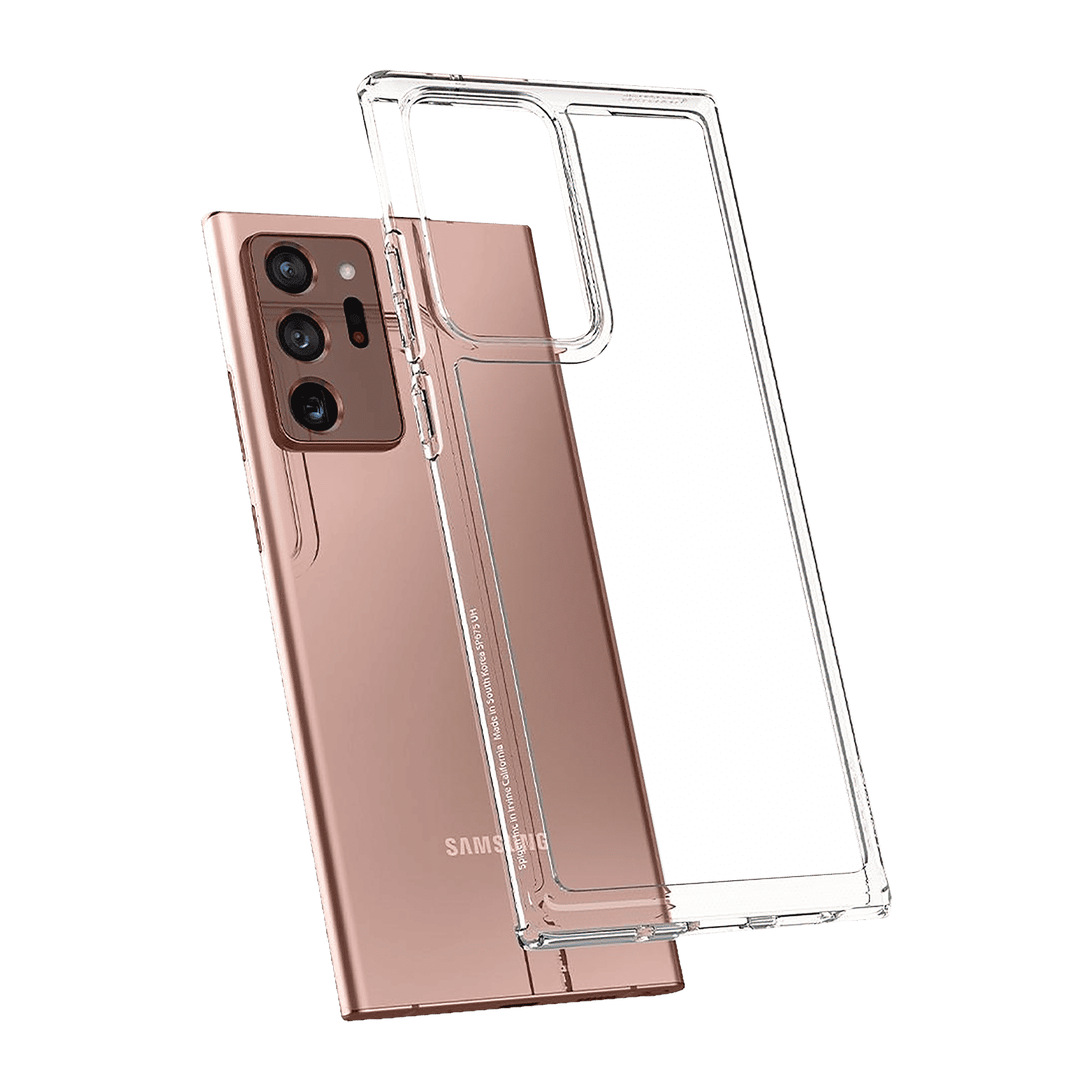 spigen Ultra Hybrid Polycarbonate & TPU Back Cover for SAMSUNG Galaxy Note 20 Ultra (Air Cushion Technology, Crystal Clear)_5