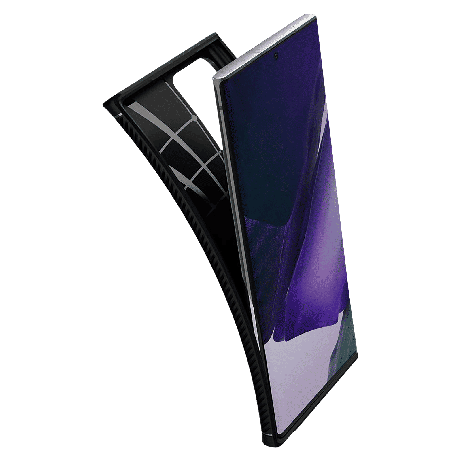 spigen Rugged Armor TPU & PC Back Case For Galaxy Note 20 Ultra 5G (Air Cushion Technology, ACS01391, Matte Black)_8