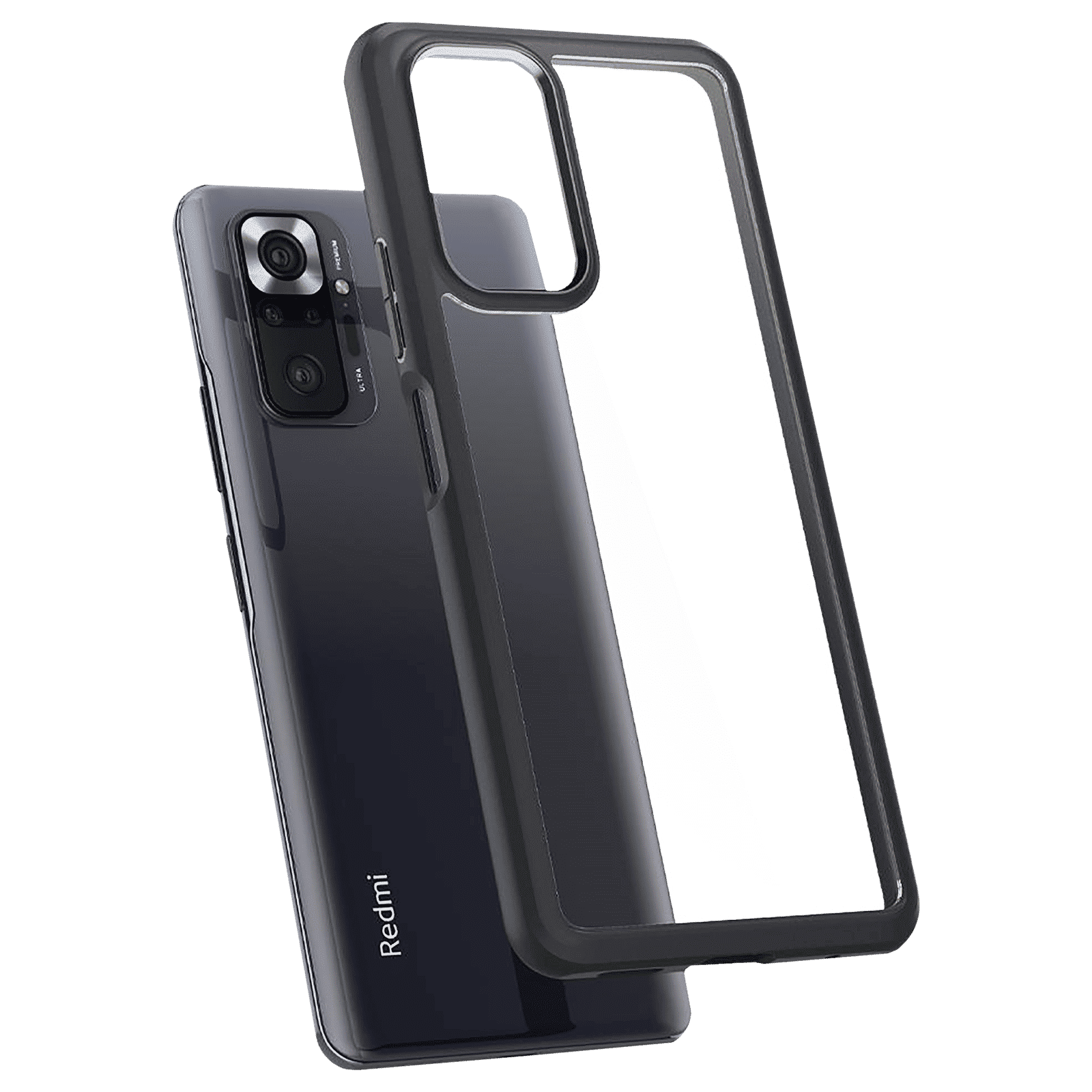 spigen Ultra Hybrid Polycarbonate & TPU Back Cover for Redmi Note 10 Pro (Air Cushion Technology, Matte Black)_7
