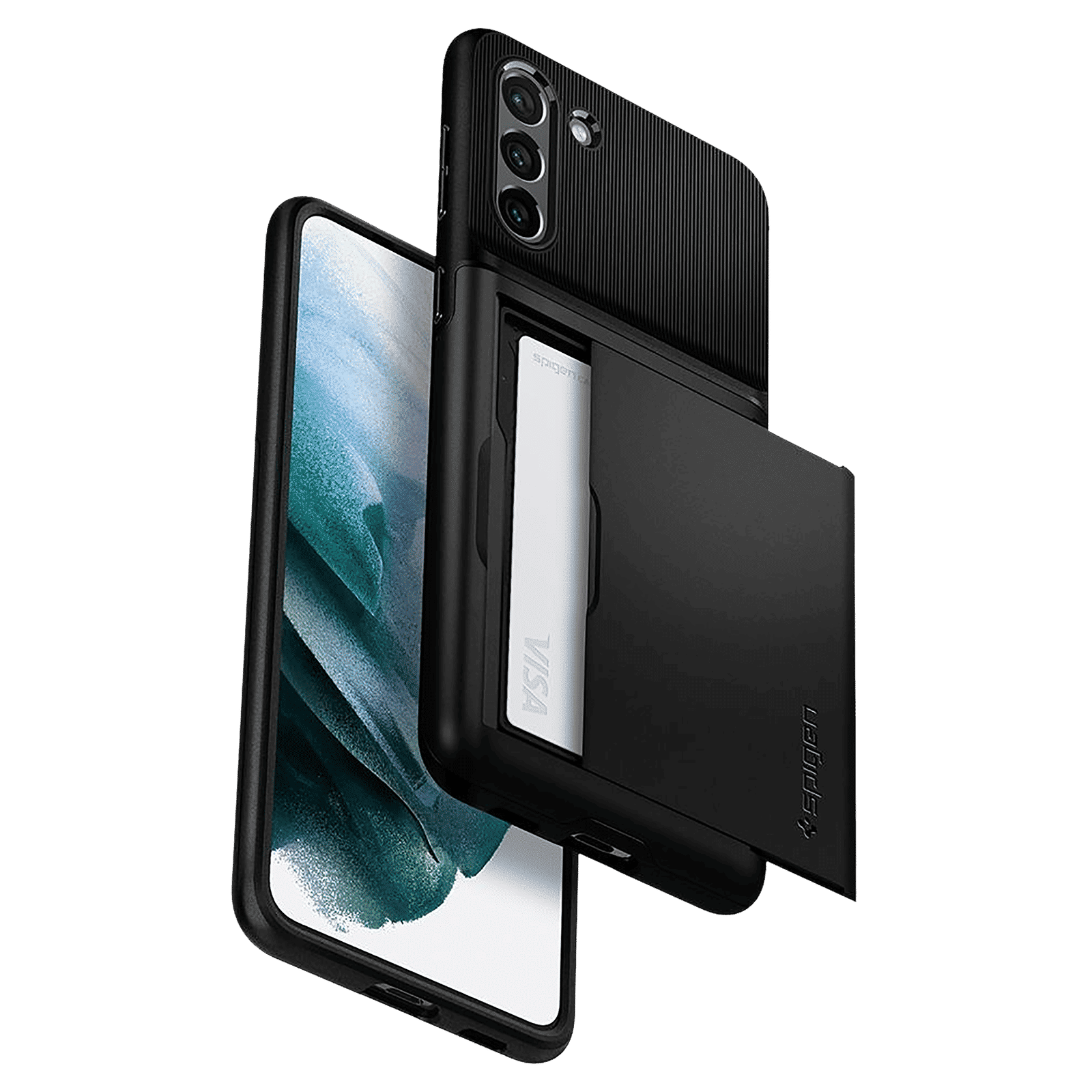 spigen Slim Armor CS Hard & Soft TPU & Polycarbonate Back Cover for SAMSUNG Galaxy S21 (Wireless Charging Compatible, Black)_10