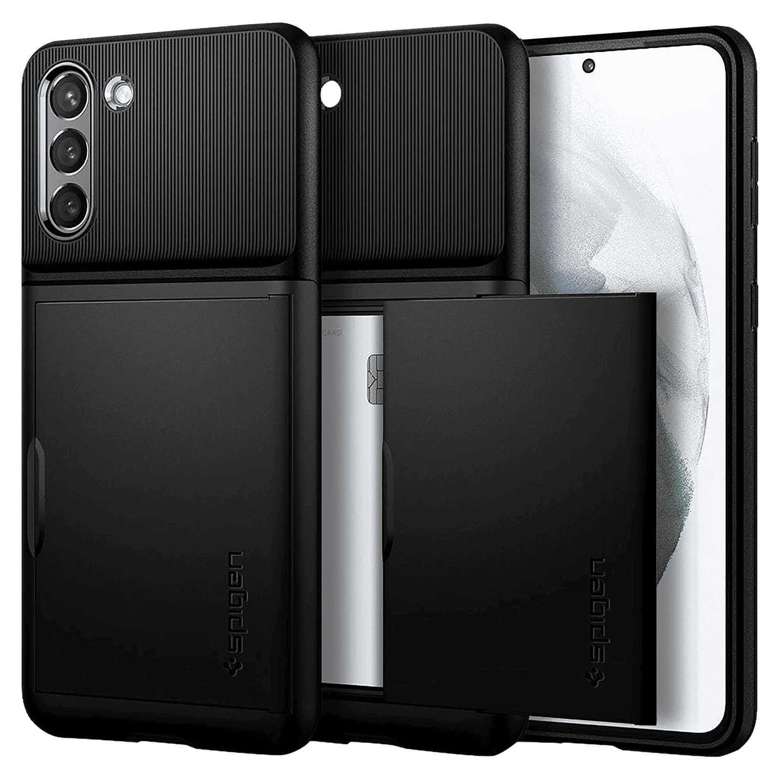 spigen Slim Armor CS Hard & Soft TPU & Polycarbonate Back Cover for SAMSUNG Galaxy S21 (Wireless Charging Compatible, Black)_12