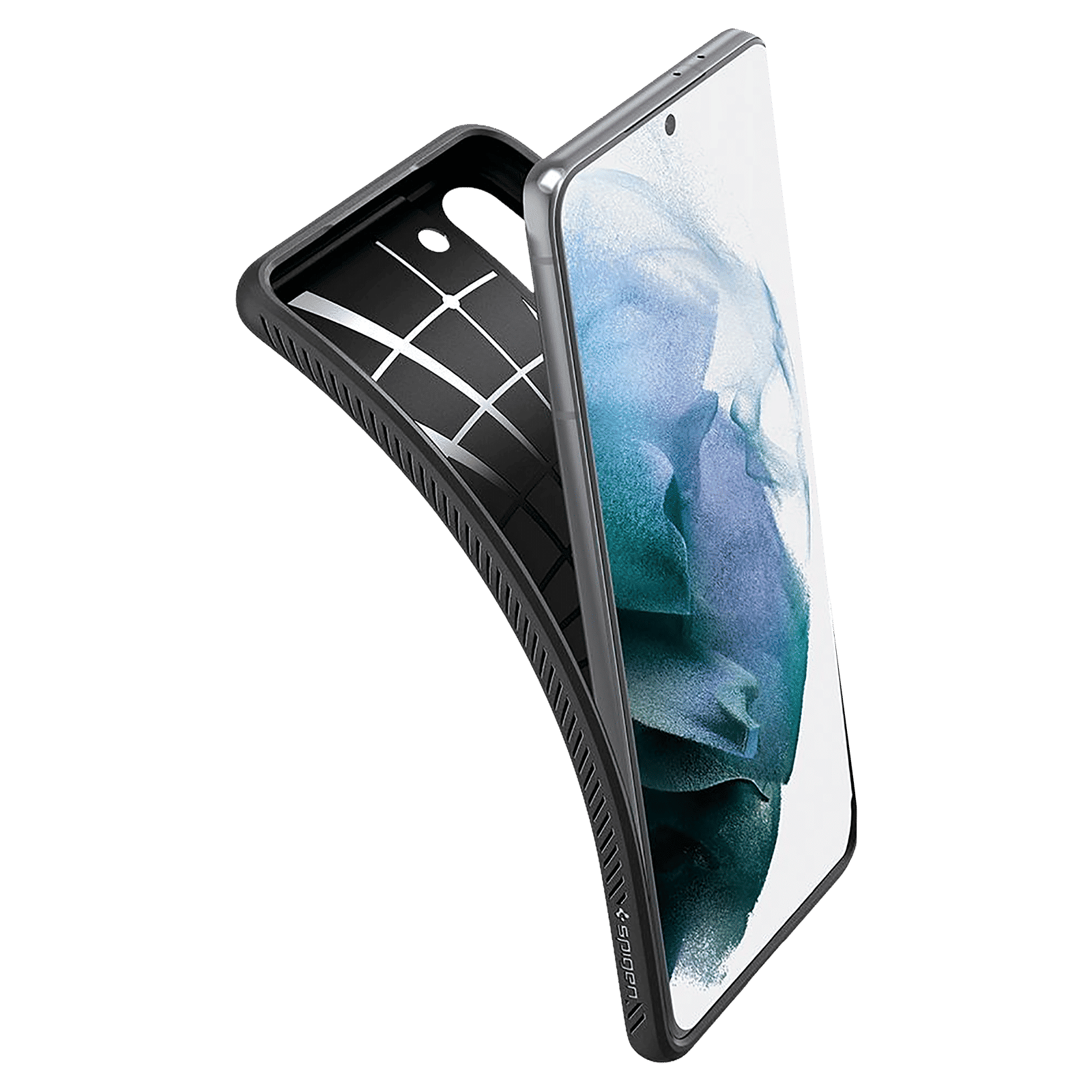 spigen Liquid Air TPU Back Cover for SAMSUNG Galaxy S21 (Supports Wireless Charging, Matte Black)_10