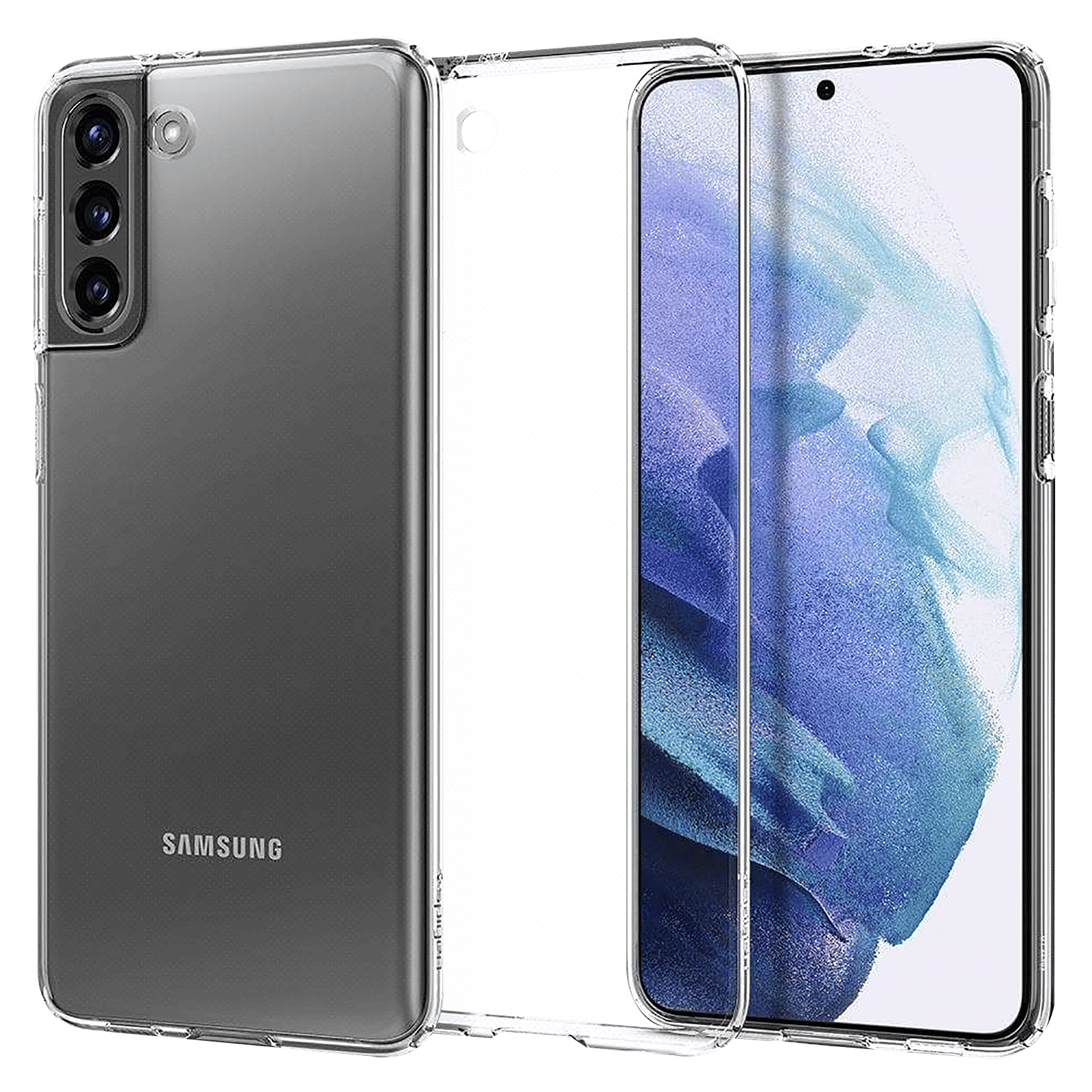 spigen Liquid Crystal TPU Back Cover for SAMSUNG Galaxy S21 (Air Cushion Technology, Crystal Quartz)_1