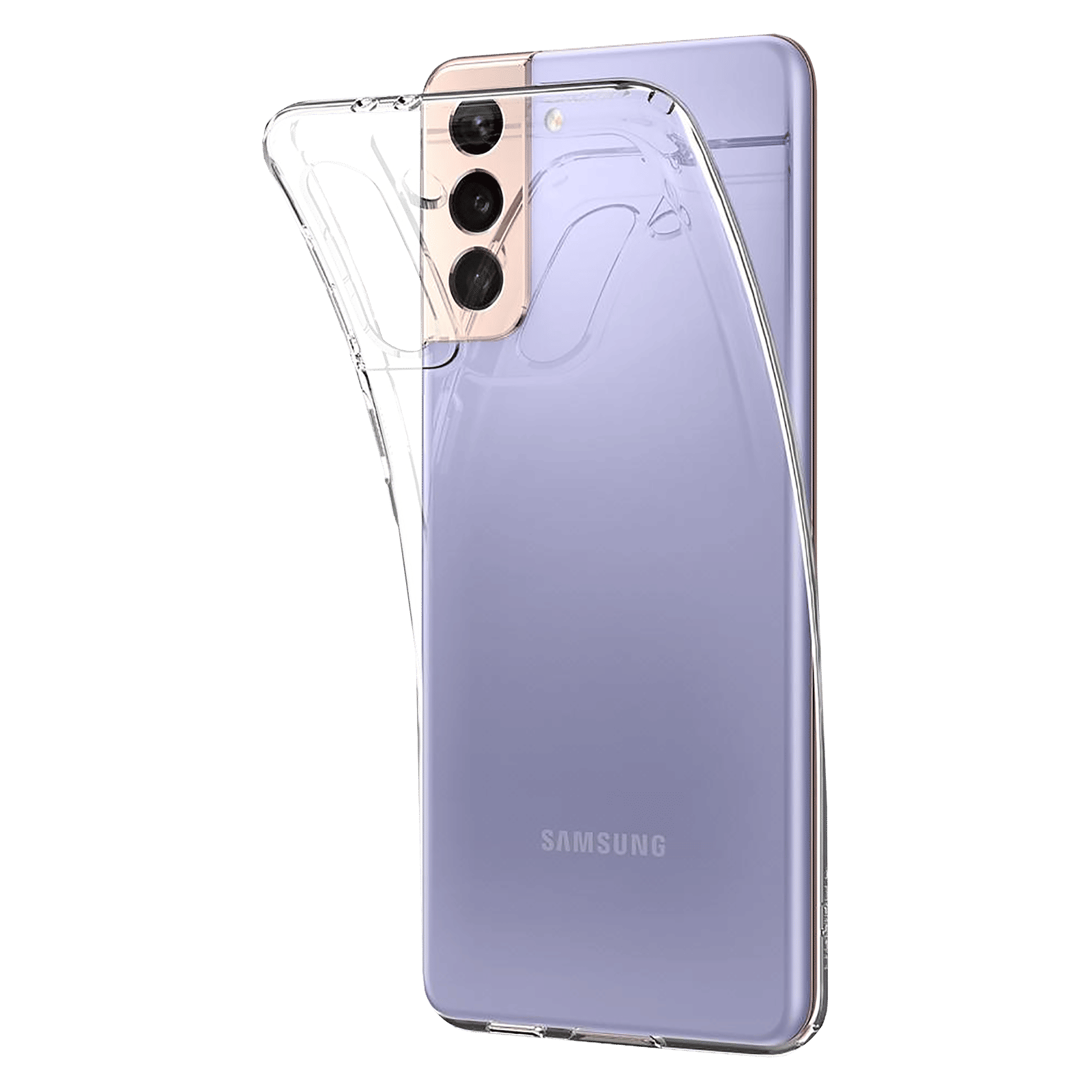 spigen Liquid Crystal TPU Back Cover for SAMSUNG Galaxy S21 (Air Cushion Technology, Crystal Quartz)_8