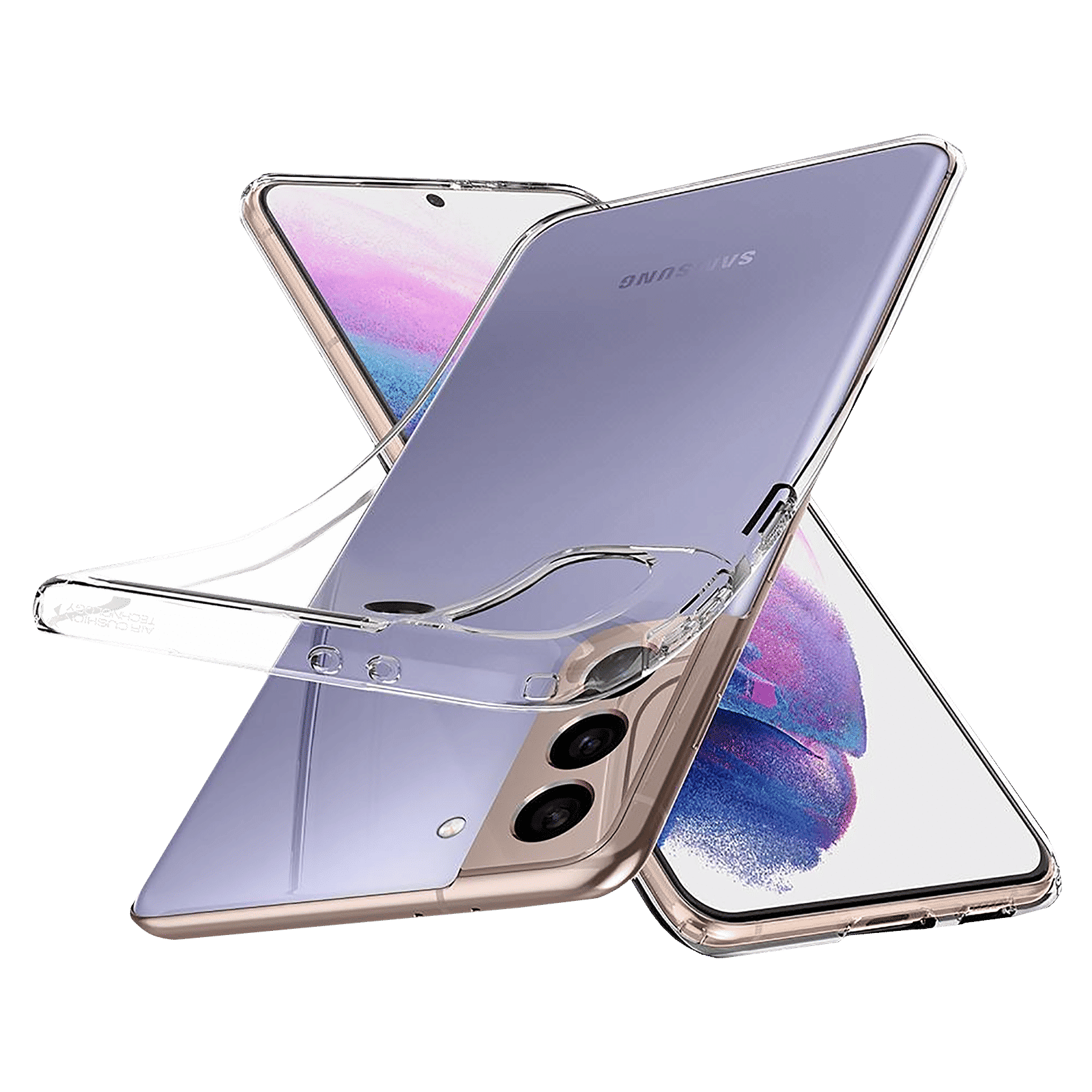 spigen Liquid Crystal TPU Back Cover for SAMSUNG Galaxy S21 (Air Cushion Technology, Crystal Quartz)_9