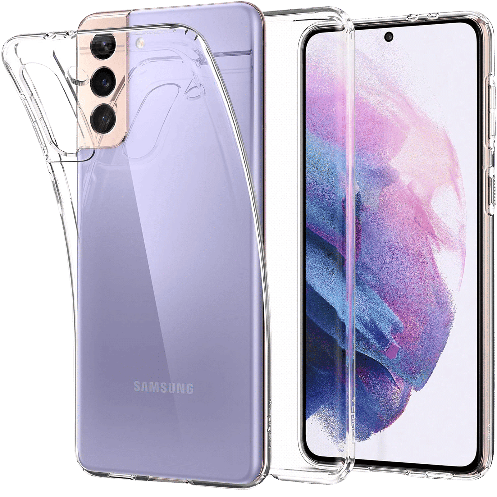 spigen Liquid Crystal TPU Back Cover for SAMSUNG Galaxy S21 (Air Cushion Technology, Crystal Quartz)_10