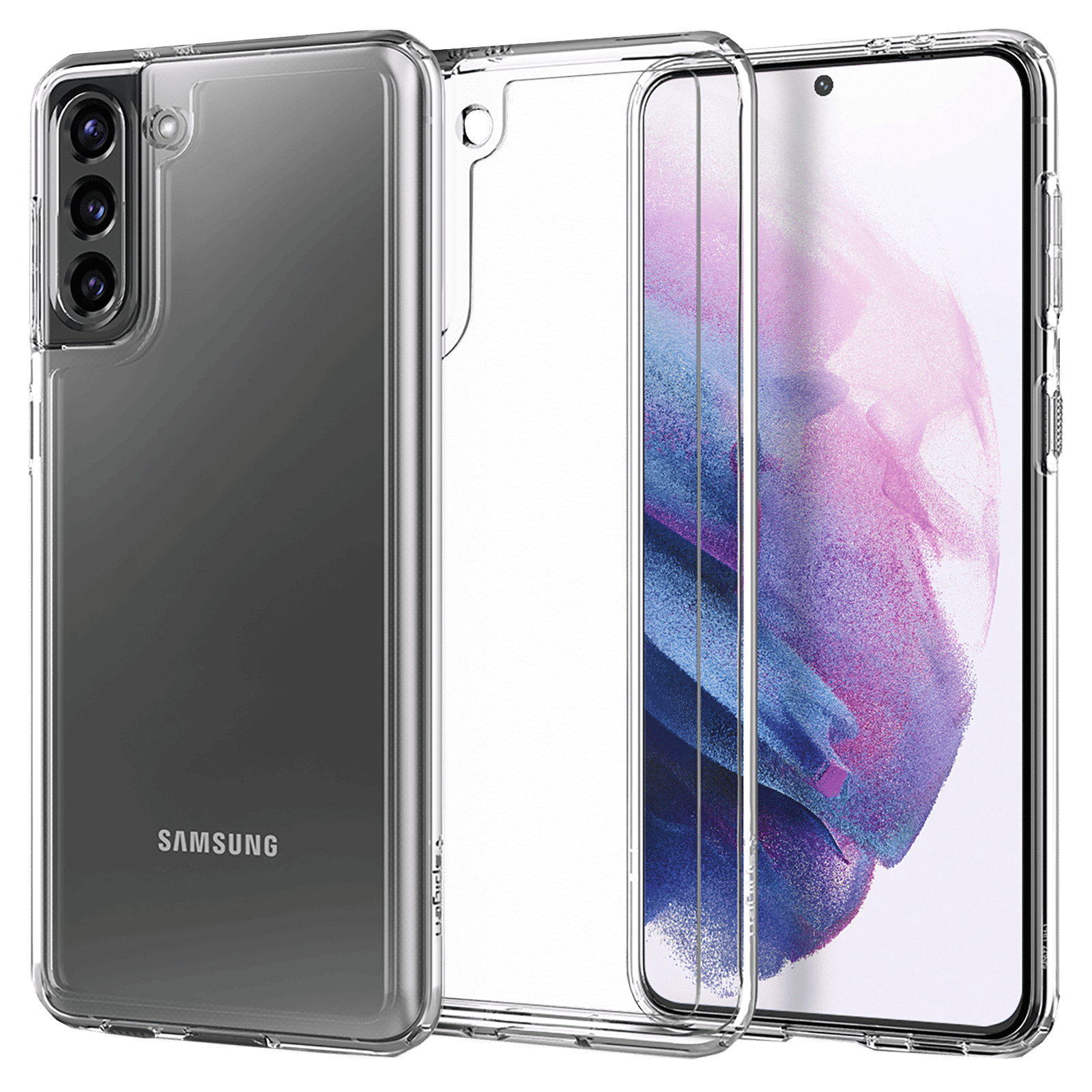 spigen Crystal Hybrid Polycarbonate and TPU Back Cover for Samsung Galaxy S21 and S21 5G (Air Cushion Technology, Clear) spigen Crystal Hybrid Polycarbonate and TPU Back Cover for Samsung Galaxy S21 and S21 5G (Air Cushion Technology, Clear)_1