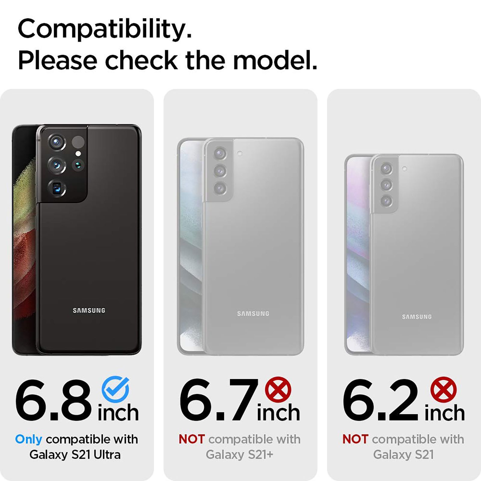 spigen Thin Fit TPU & Polycarbonate Back Cover for SAMSUNG Galaxy S21 Ultra (Air Cushion Technology, Matte Black)_10