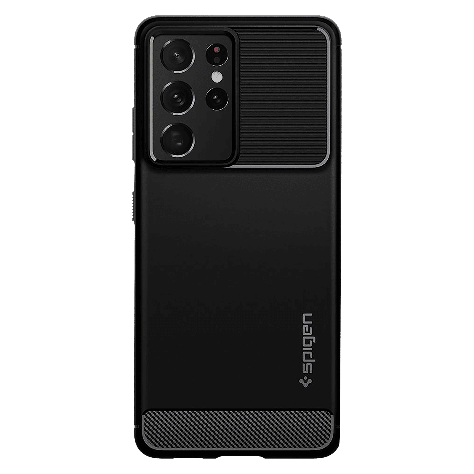spigen Rugged Armor TPU Back Case For Galaxy S21 Ultra (Slim & Grip-Friendly, ACS02349, Matte Black)_4