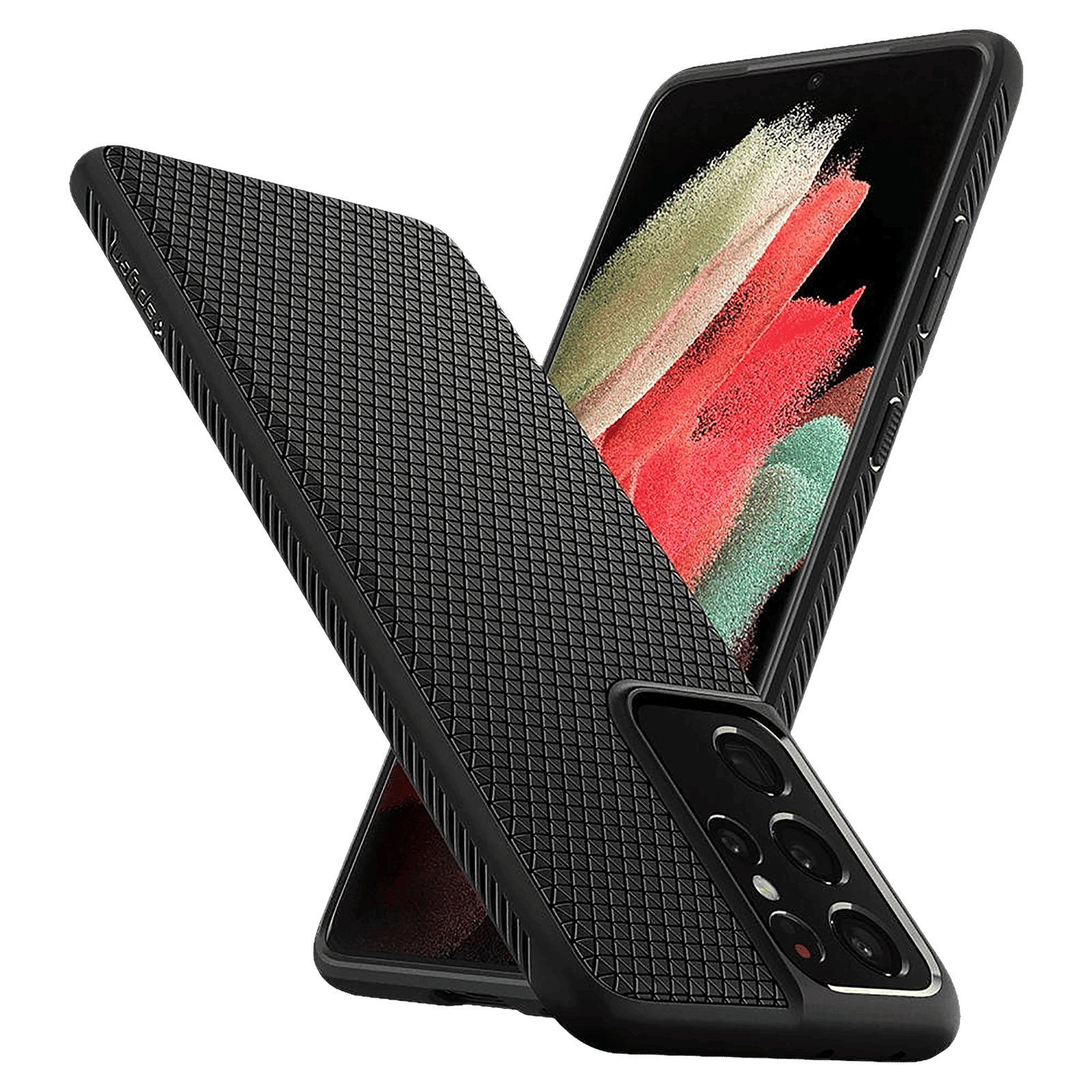 spigen Liquid Air TPU Back Cover for SAMSUNG Galaxy S21 Ultra (Supports Wireless Charging, Matte Black)_8