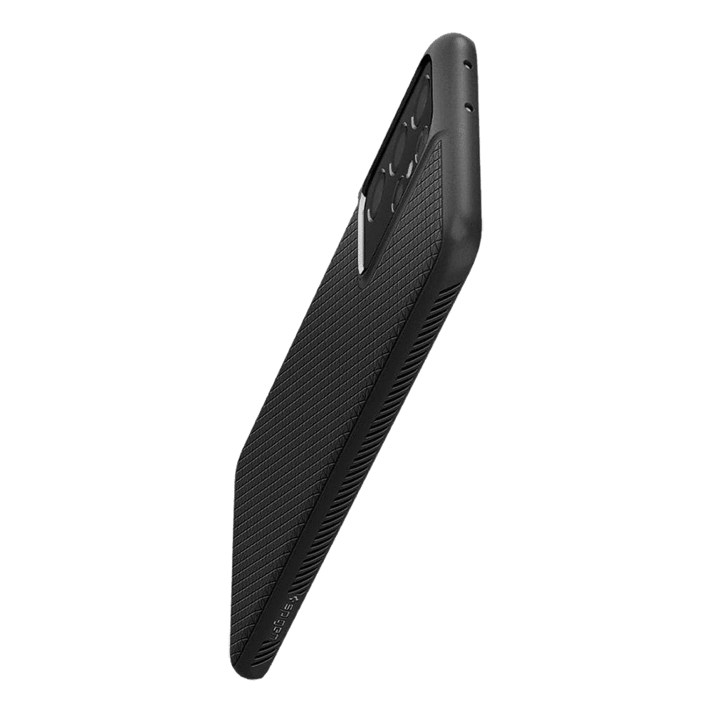 spigen Liquid Air TPU Back Cover for SAMSUNG Galaxy S21 Ultra (Supports Wireless Charging, Matte Black)_9