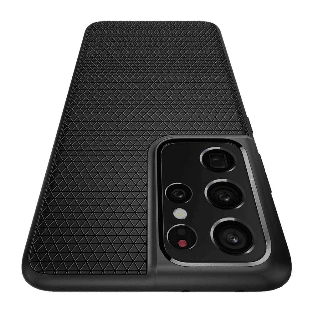 spigen Liquid Air TPU Back Cover for SAMSUNG Galaxy S21 Ultra (Supports Wireless Charging, Matte Black)_10