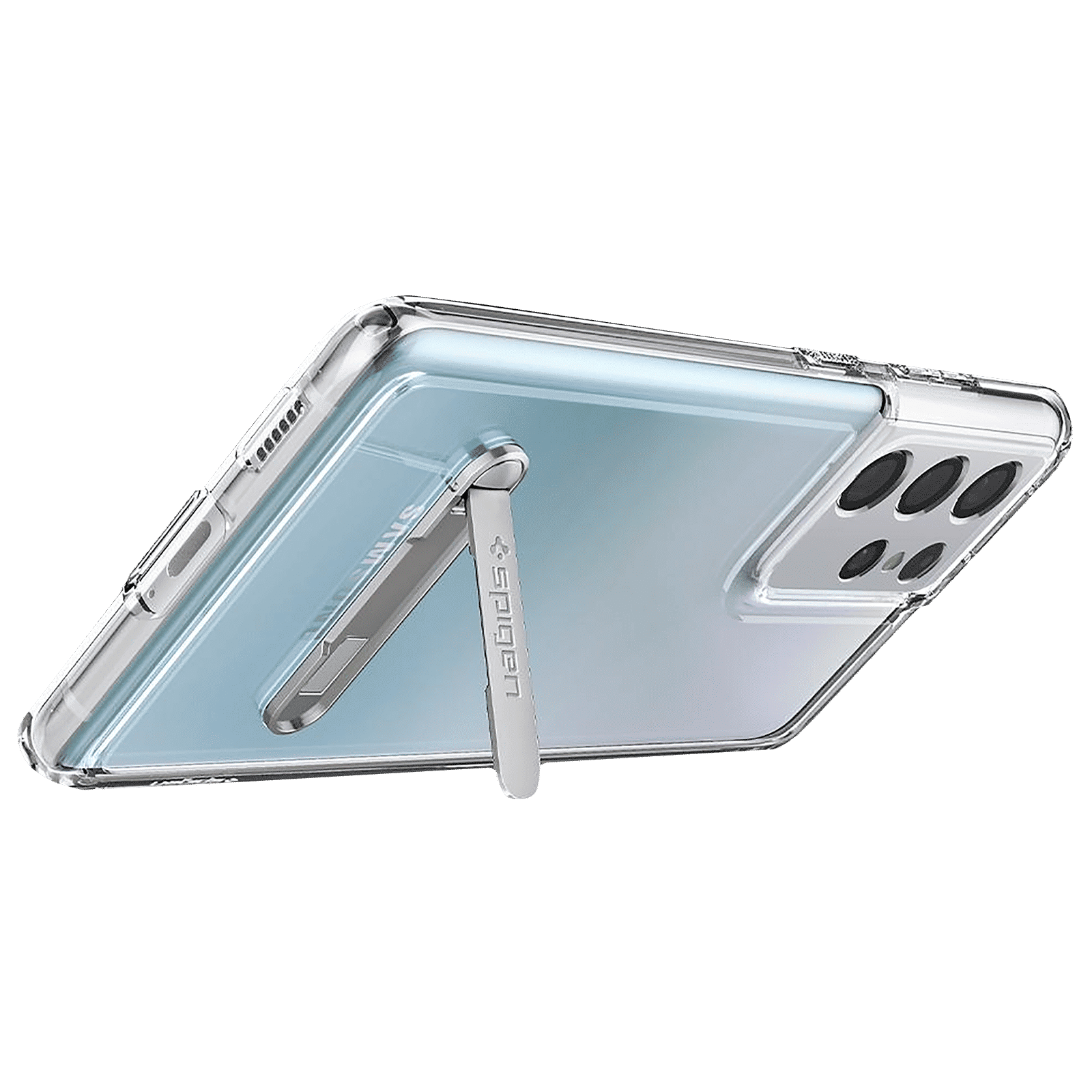 spigen Ultra Hybrid S Hard Polycarbonate & TPU Back Cover for SAMSUNG Galaxy S21 Ultra (Air Cushion Technology, Crystal Clear)_8