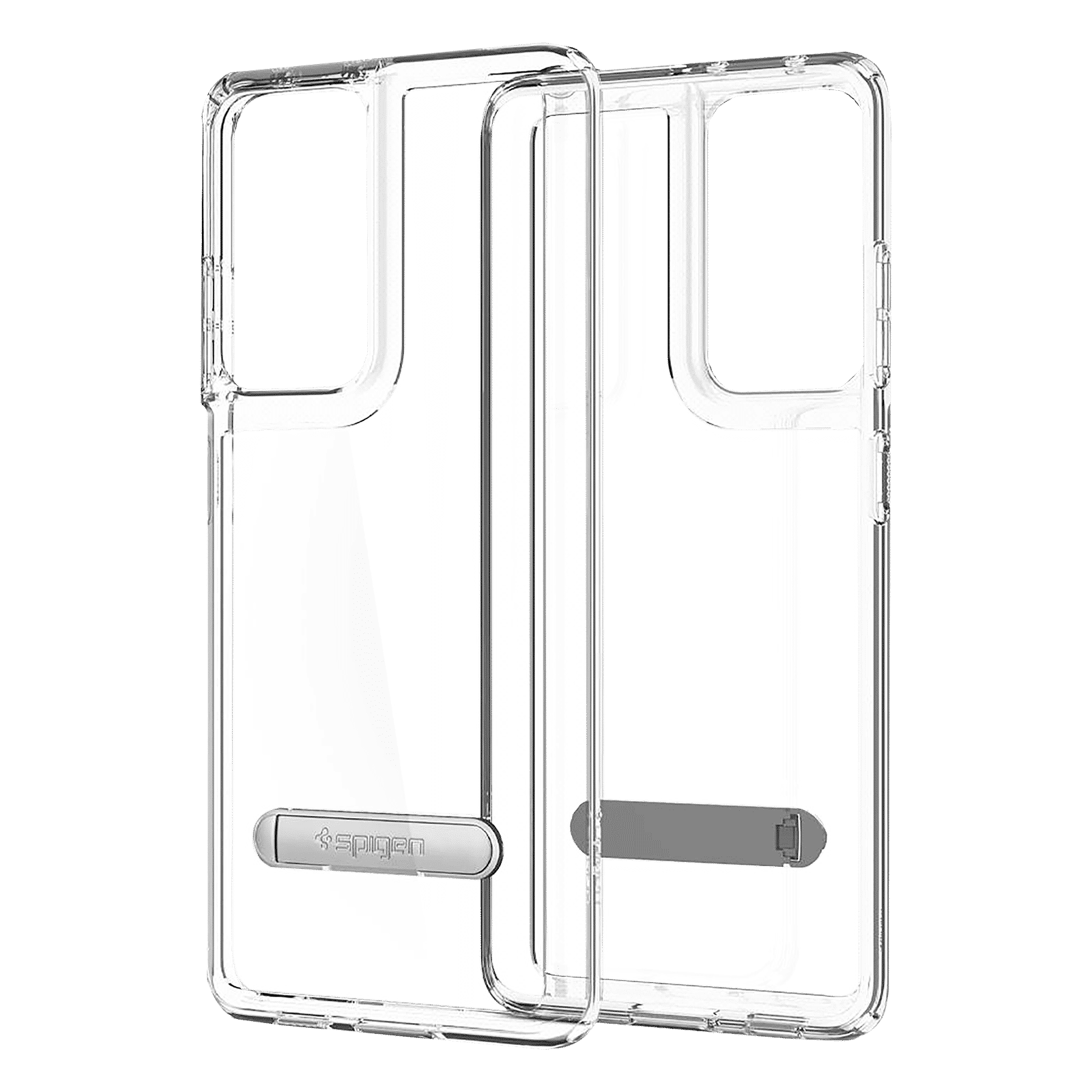 spigen Ultra Hybrid S Hard Polycarbonate & TPU Back Cover for SAMSUNG Galaxy S21 Ultra (Air Cushion Technology, Crystal Clear)_5