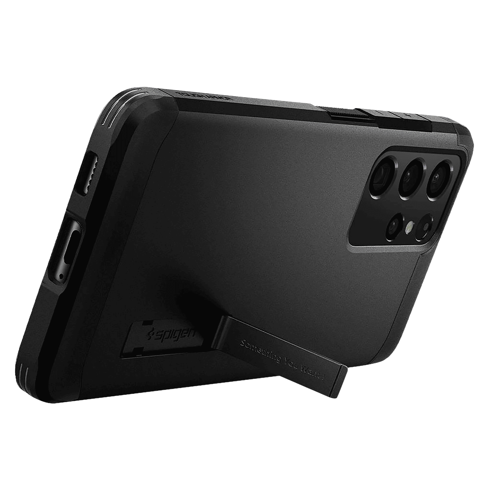 spigen Tough Armor TPU & Polycarbonate Back Case with Stand for SAMSUNG Galaxy S21 Ultra (Wireless Charging Compatible, Black)_8