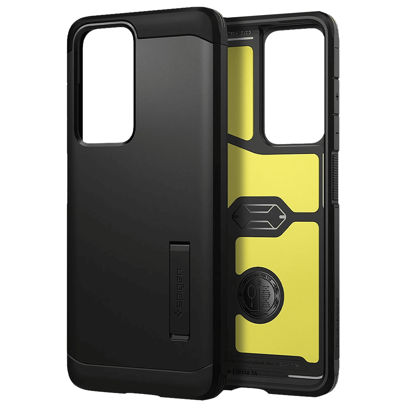 spigen Tough Armor TPU & Polycarbonate Back Case with Stand for SAMSUNG Galaxy S21 Ultra (Wireless Charging Compatible, Black)_10