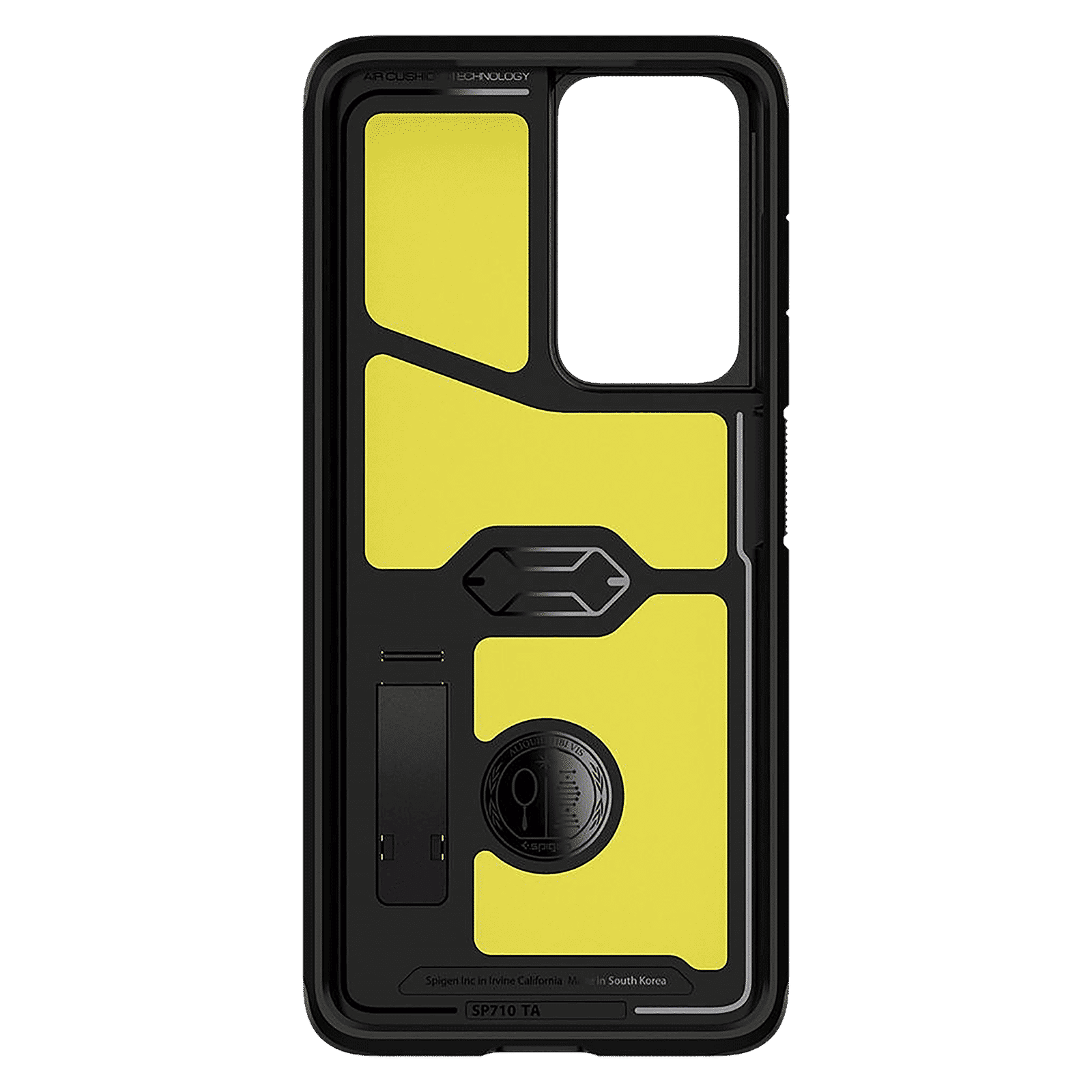 spigen Tough Armor TPU & Polycarbonate Back Case with Stand for SAMSUNG Galaxy S21 Ultra (Wireless Charging Compatible, Black)_5