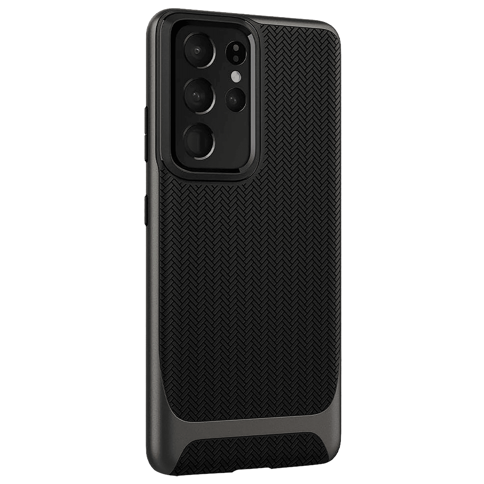 spigen Neo Hybrid TPU & PC Back Case For Galaxy S21 Ultra (Compatible With Wireless Charging, ACS02356, Gunmetal)_7