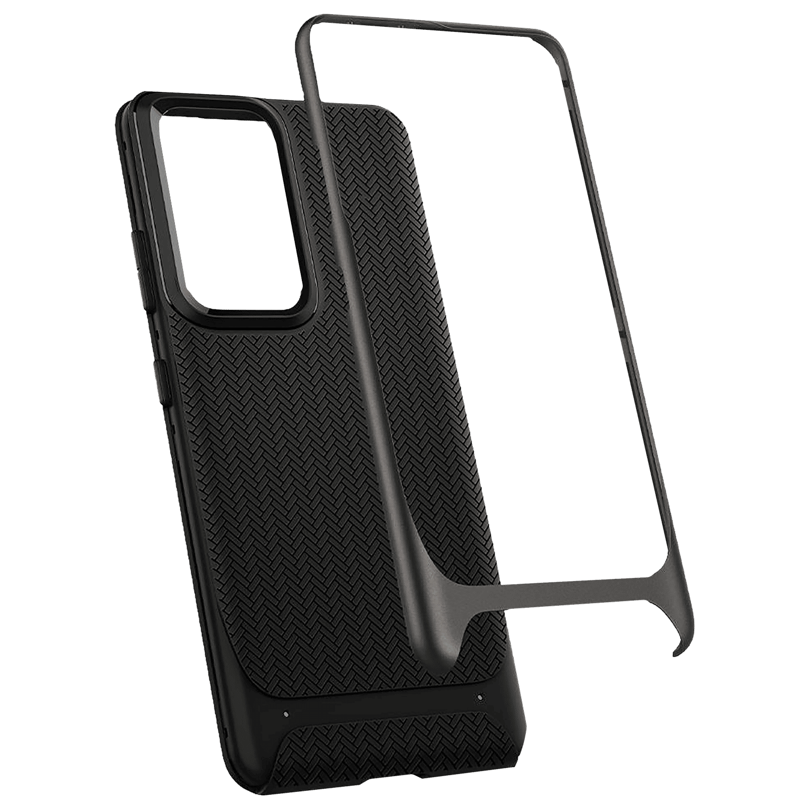 spigen Neo Hybrid TPU & PC Back Case For Galaxy S21 Ultra (Compatible With Wireless Charging, ACS02356, Gunmetal)_8