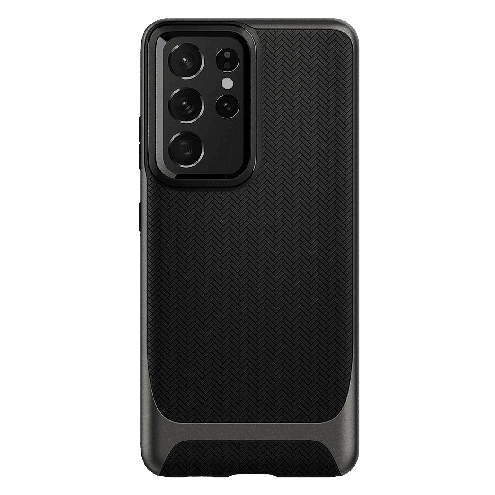 spigen Neo Hybrid TPU & PC Back Case For Galaxy S21 Ultra (Compatible With Wireless Charging, ACS02356, Gunmetal)_4