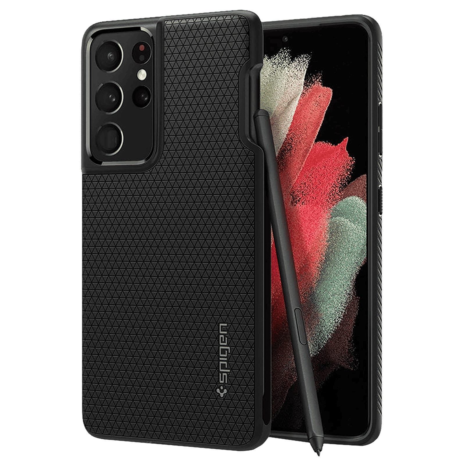 spigen Liquid Air Pro TPU Back Cover for SAMSUNG Galaxy S21 Ultra (Supports Wireless Charging, Matte Black) spigen Liquid Air Pro TPU Back Cover for SAMSUNG Galaxy S21 Ultra (Supports Wireless Charging, Matte Black)_1