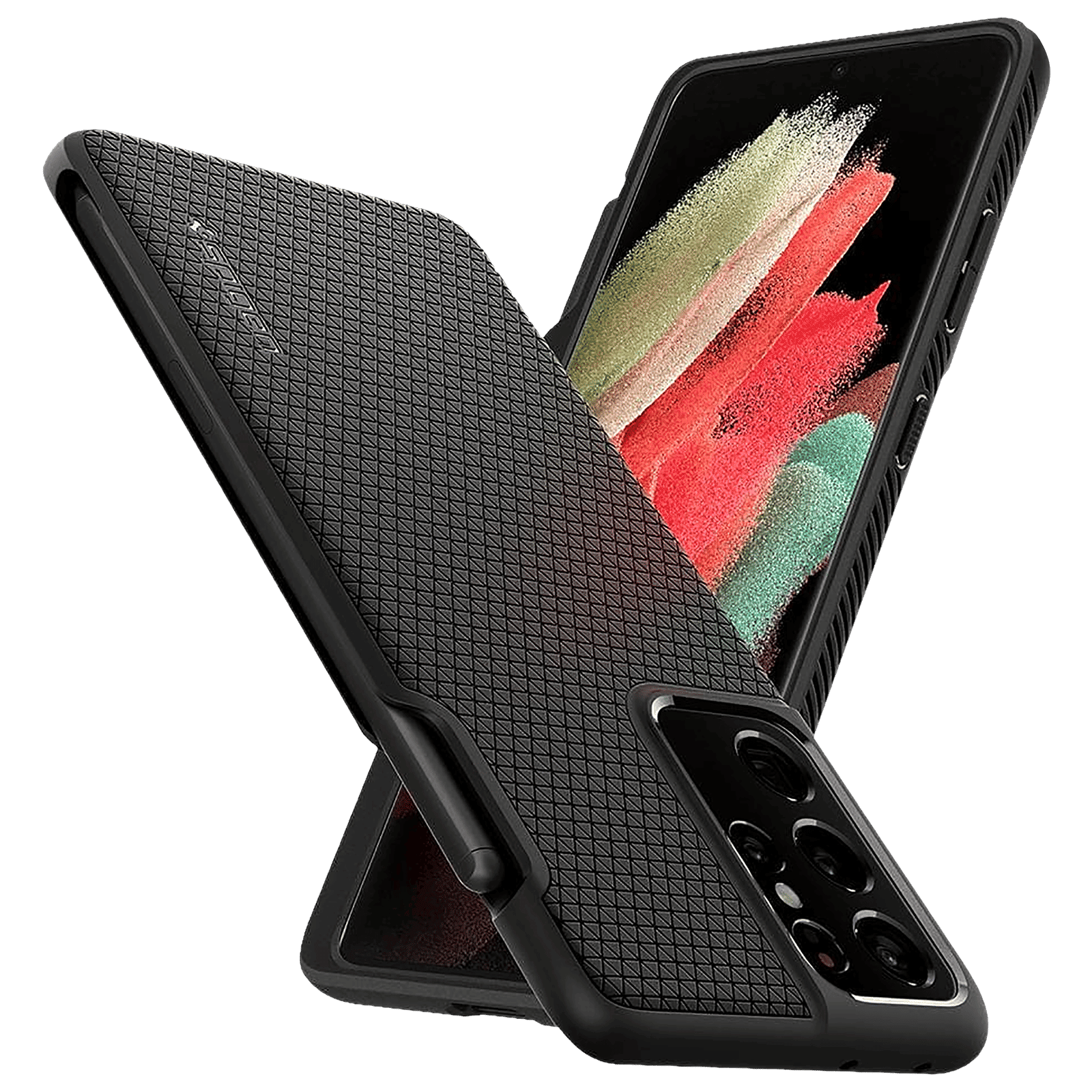 spigen Liquid Air Pro TPU Back Cover for SAMSUNG Galaxy S21 Ultra (Supports Wireless Charging, Matte Black) spigen Liquid Air Pro TPU Back Cover for SAMSUNG Galaxy S21 Ultra (Supports Wireless Charging, Matte Black)_16