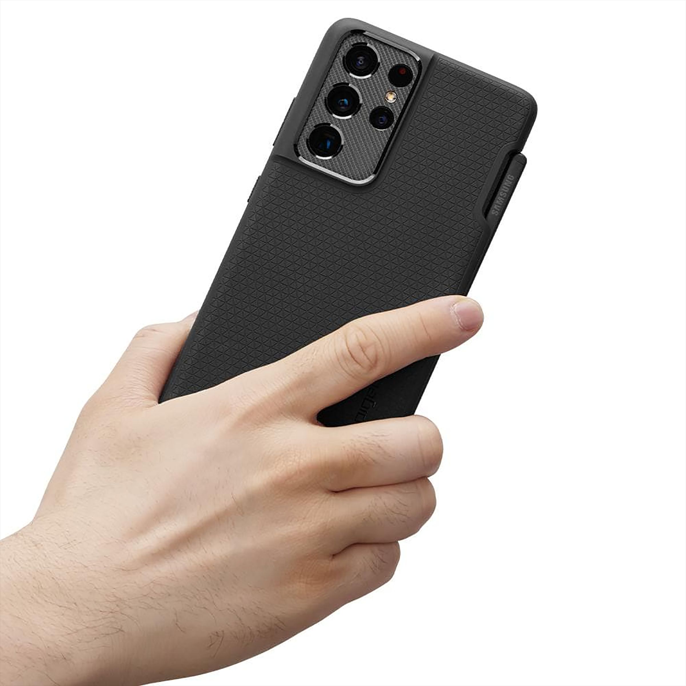 spigen Liquid Air Pro TPU Back Cover for SAMSUNG Galaxy S21 Ultra (Supports Wireless Charging, Matte Black) spigen Liquid Air Pro TPU Back Cover for SAMSUNG Galaxy S21 Ultra (Supports Wireless Charging, Matte Black)_21