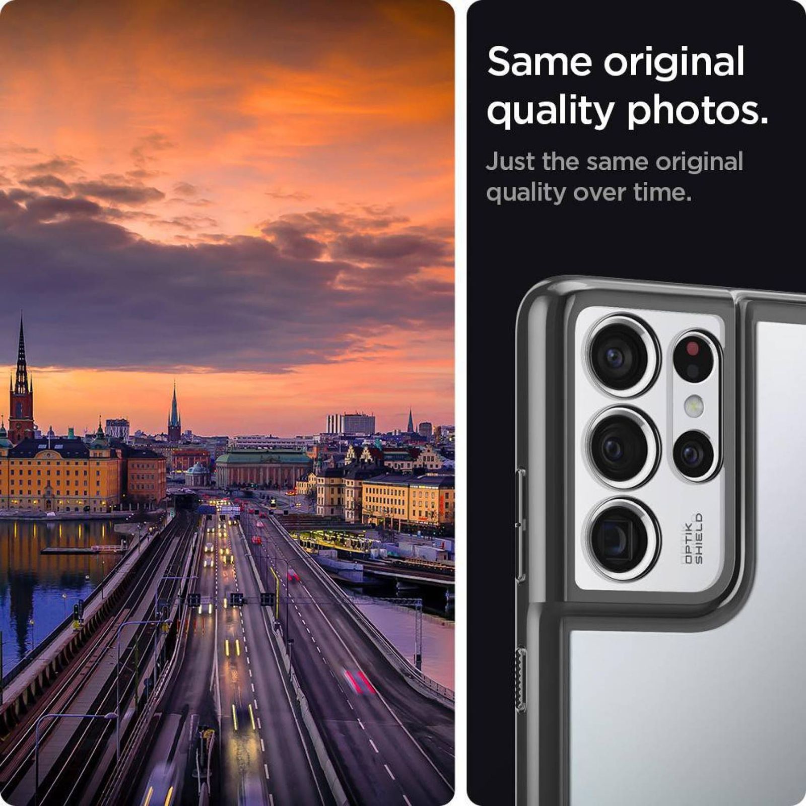 spigen Optik Crystal TPU Back Case For Galaxy S21 Ultra (Air Cushion Technology, ACS02580, Chrome Grey)_5