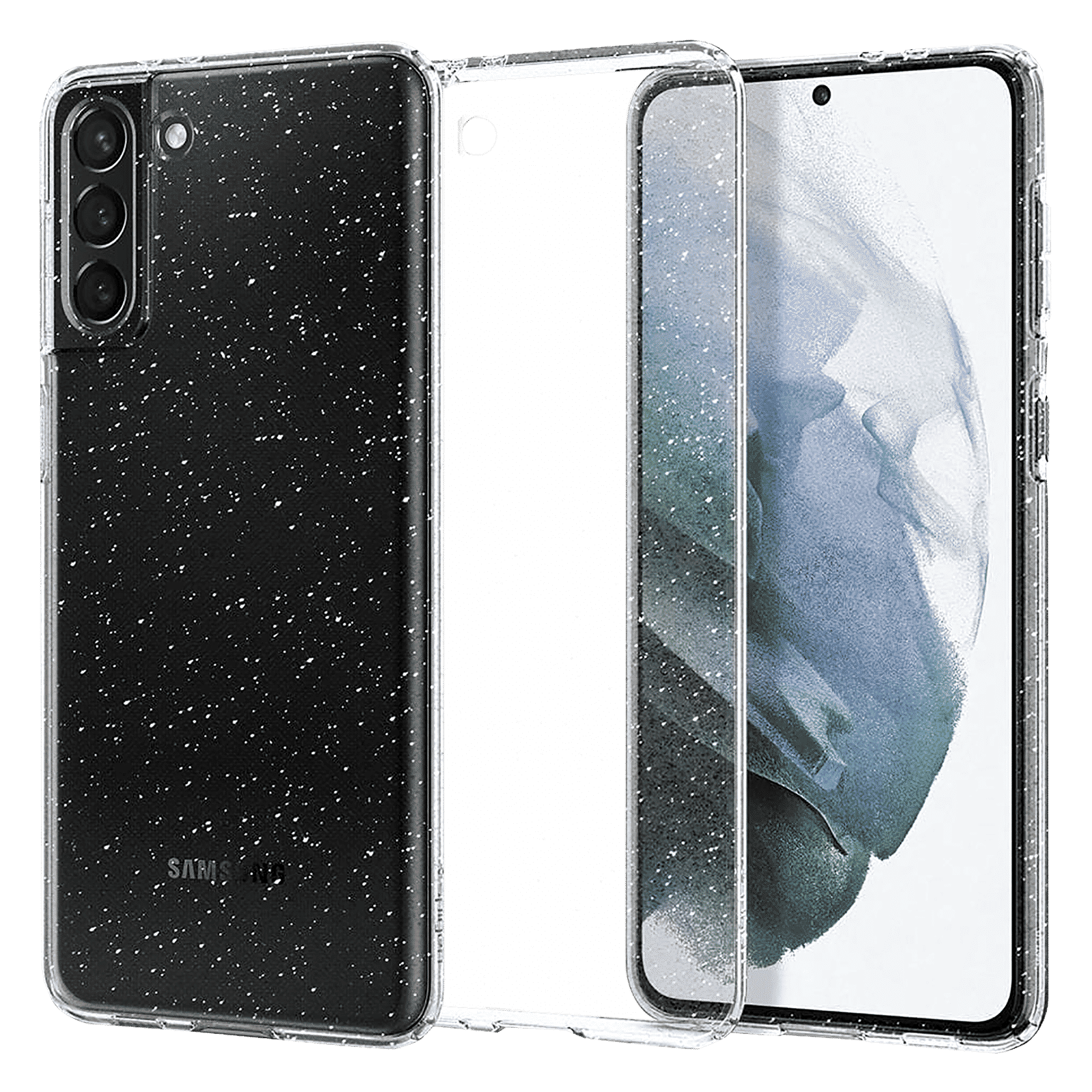spigen Liquid Crystal Glitter TPU Back Cover for SAMSUNG Galaxy S21 Plus (Wireless Charging Compatible, Crystal Quartz) spigen Liquid Crystal Glitter TPU Back Cover for SAMSUNG Galaxy S21 Plus (Wireless Charging Compatible, Crystal Quartz)_1