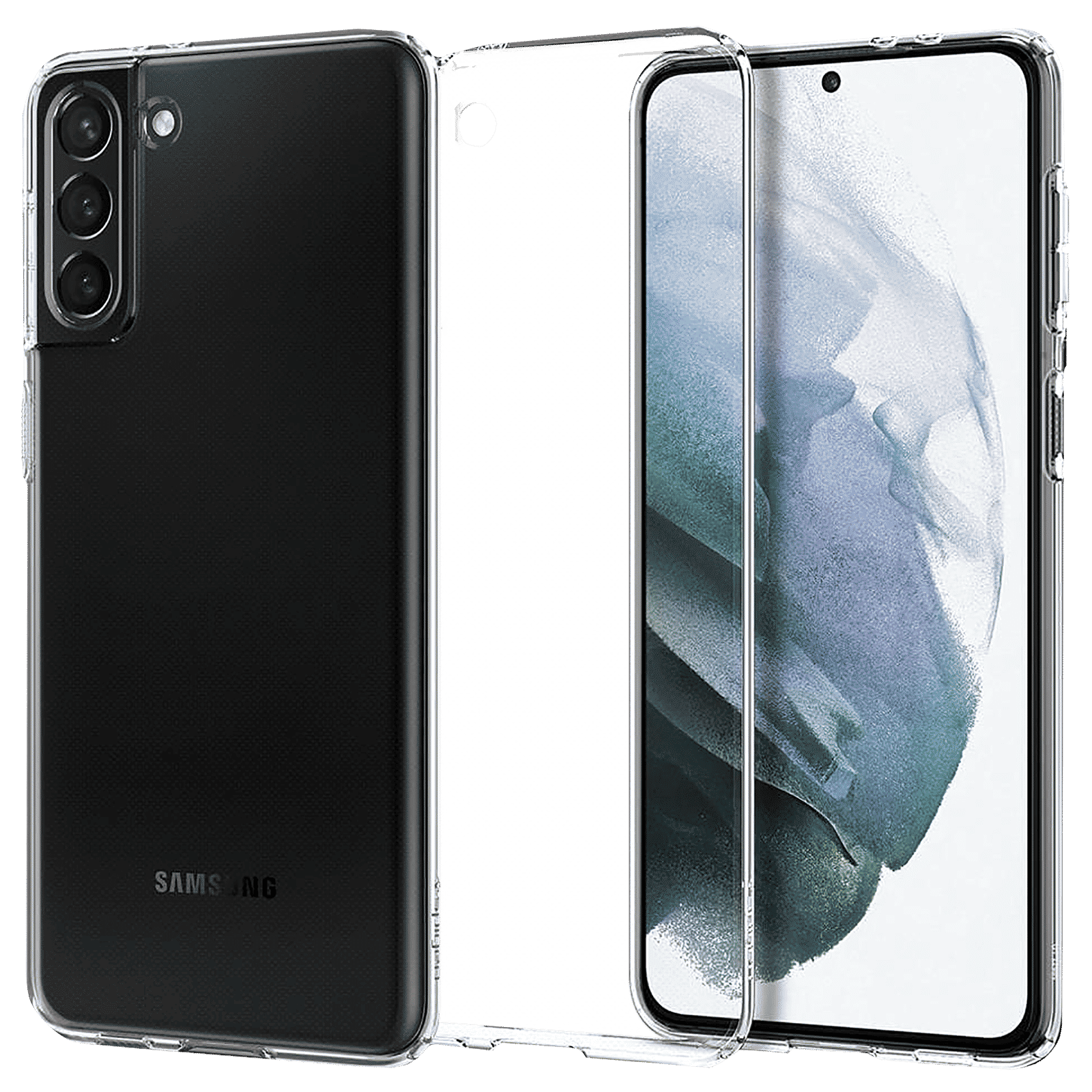 spigen Liquid Crystal TPU Back Cover for SAMSUNG Galaxy S21 Plus (Air Cushion Technology, Crystal Clear)_1