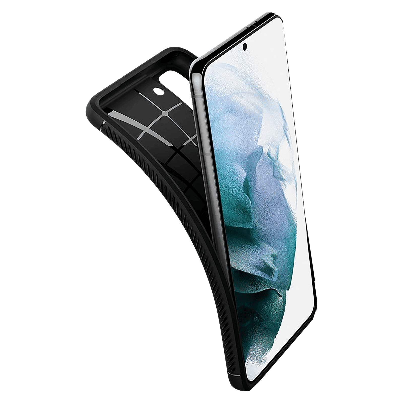 spigen Rugged Armor TPU Back Case For Galaxy S21 Plus (Slim & Grip-Friendly, ACS02385, Matte Black)_8