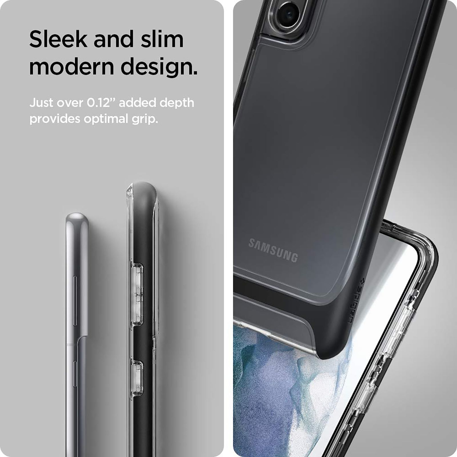 spigen Neo Hybrid Crystal TPU & PC Back Case For Galaxy S21 Plus (Precise Cutouts, ACS02394, Black)_8