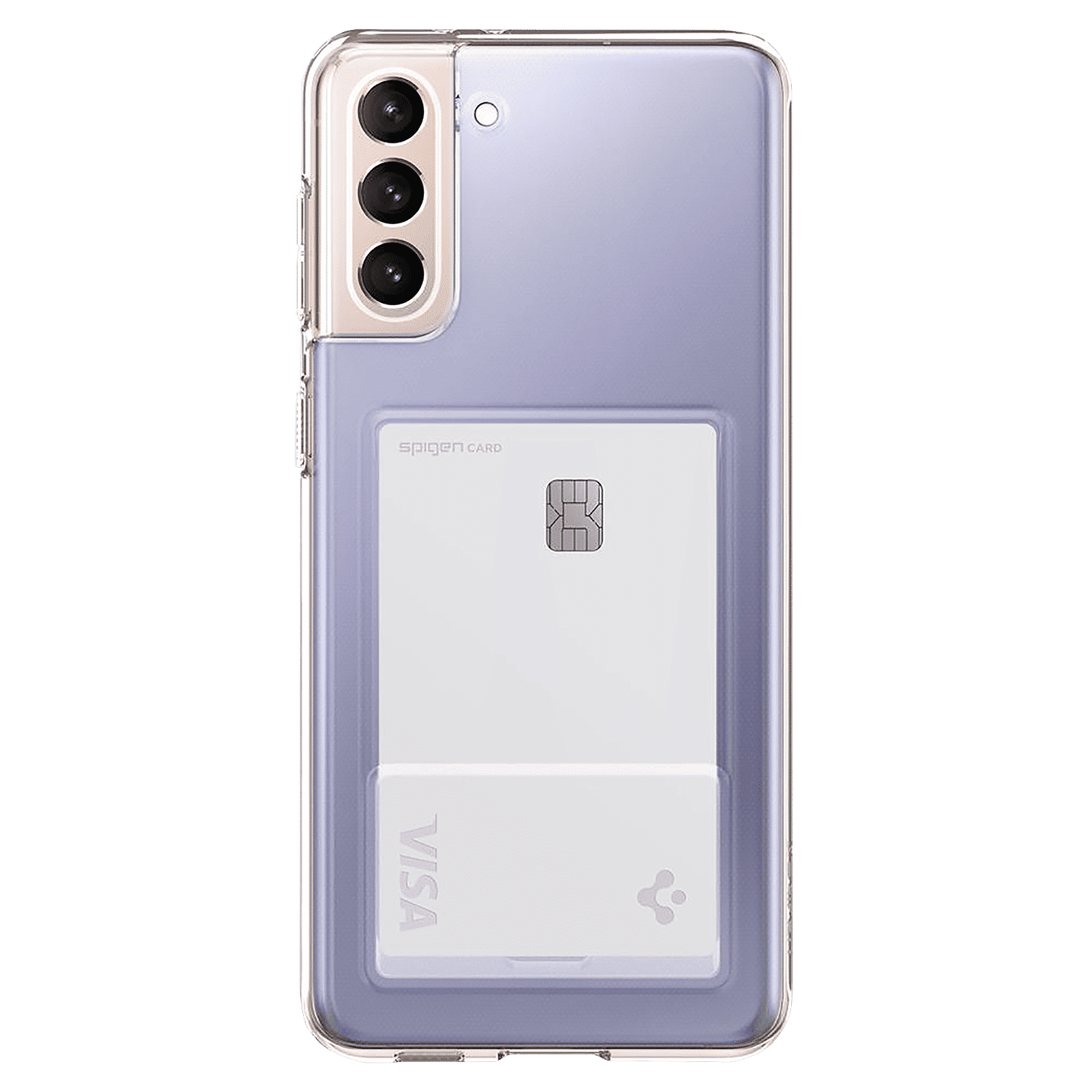 spigen Crystal Slot Polycarbonate and TPU Back Cover for Samsung Galaxy S21 Plus (Air Cushion Technology, Crystal Clear)_4