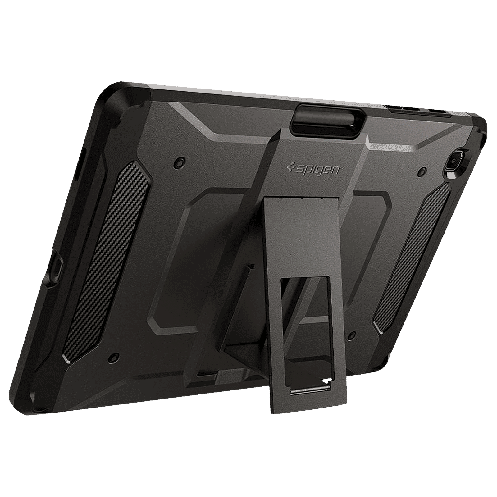 spigen Tough Armor Pro TPU & PC Back Case with Stand for SAMSUNG Galaxy Tab S6 Lite with S Pen Holder (Comfortable Angle, Gunmetal) spigen Tough Armor Pro TPU & PC Back Case with Stand for SAMSUNG Galaxy Tab S6 Lite with S Pen Holder (Comfortable Angle, Gunmetal)_9