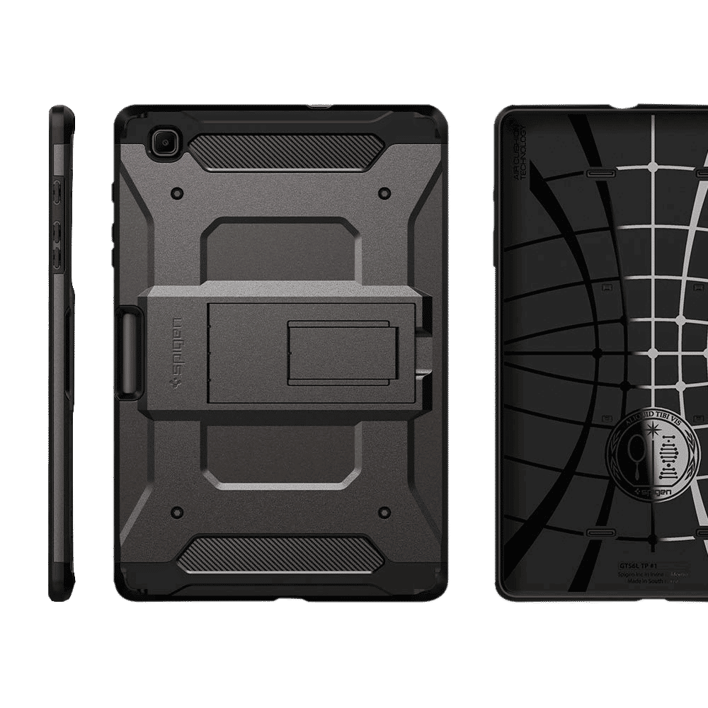 spigen Tough Armor Pro TPU & PC Back Case with Stand for SAMSUNG Galaxy Tab S6 Lite with S Pen Holder (Comfortable Angle, Gunmetal) spigen Tough Armor Pro TPU & PC Back Case with Stand for SAMSUNG Galaxy Tab S6 Lite with S Pen Holder (Comfortable Angle, Gunmetal)_17