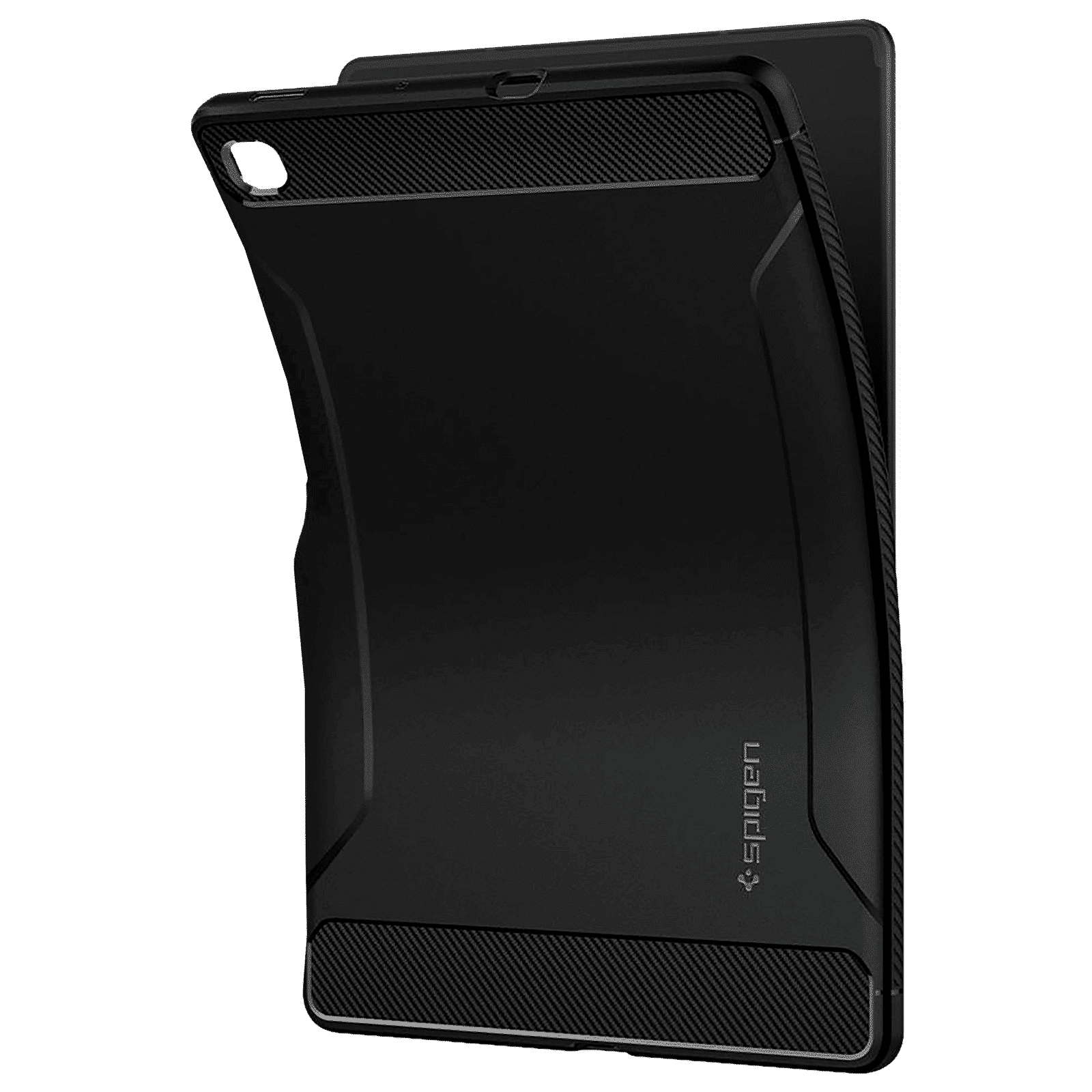 spigen Rugged Armor TPU Back Case For Galaxy Tab S6 Lite (Air Cushion Technology, ACS01284, Matte Black)_8