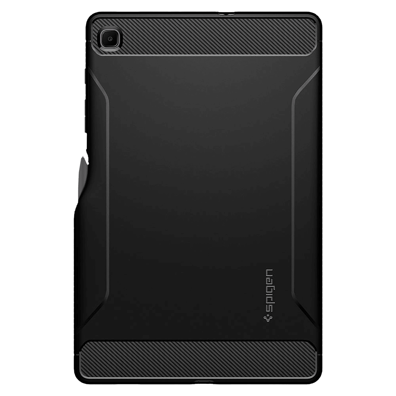 spigen Rugged Armor TPU Back Case For Galaxy Tab S6 Lite (Air Cushion Technology, ACS01284, Matte Black)_4
