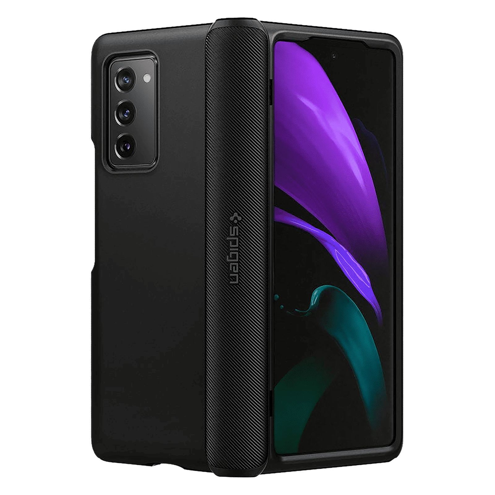 spigen Slim Armor Pro TPU & Polycarbonate Back Cover for SAMSUNG Galaxy Z Fold 2 (Wireless Charging Compatible, Black)_16