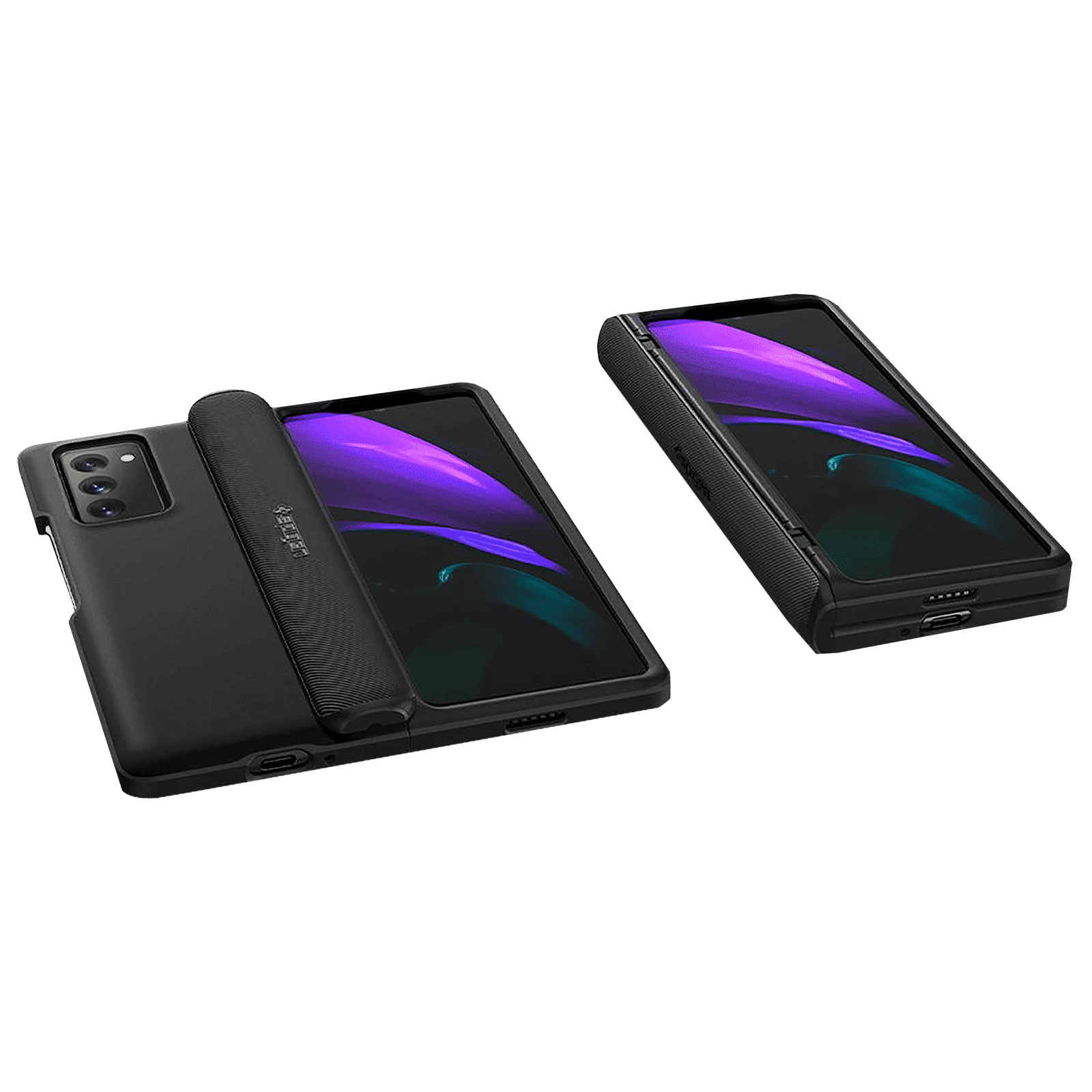 spigen Slim Armor Pro TPU & Polycarbonate Back Cover for SAMSUNG Galaxy Z Fold 2 (Wireless Charging Compatible, Black)_19