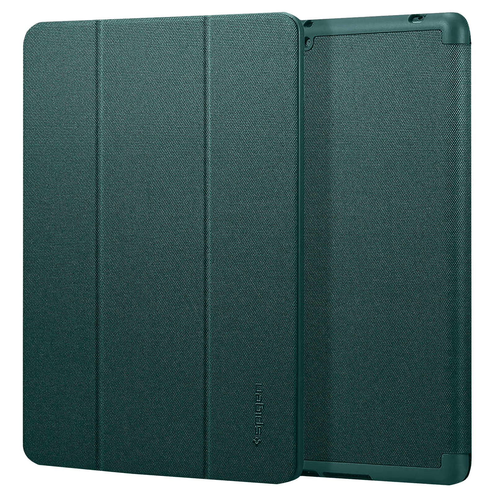 spigen Urban Fit TPU & Fabric Flip Cover For Apple iPad 10.2 Inch (Magnetic Closure, Midnight Green)_1
