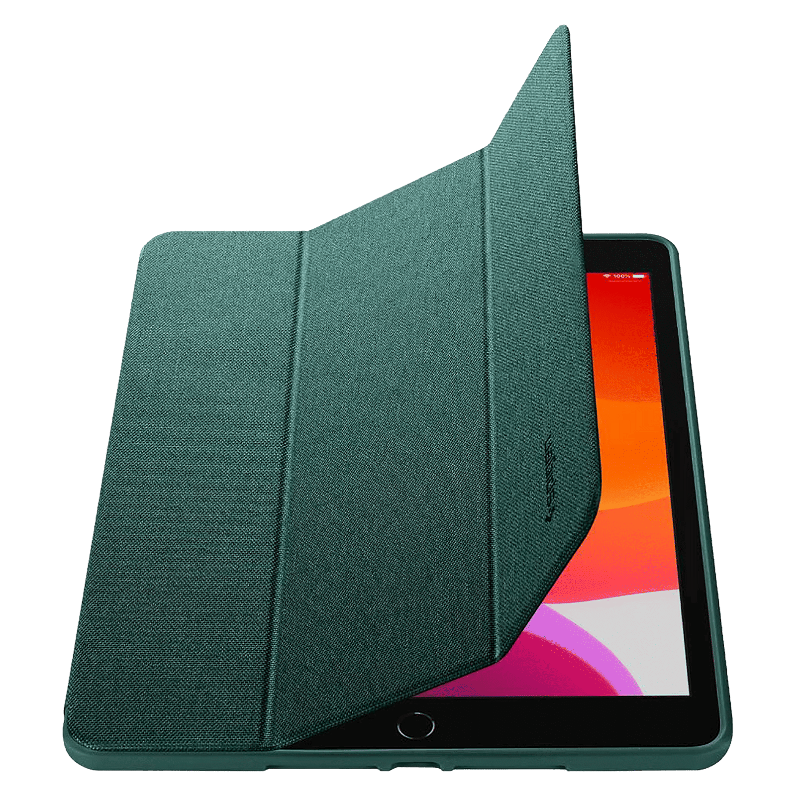 spigen Urban Fit TPU & Fabric Flip Cover For Apple iPad 10.2 Inch (Magnetic Closure, Midnight Green)_9